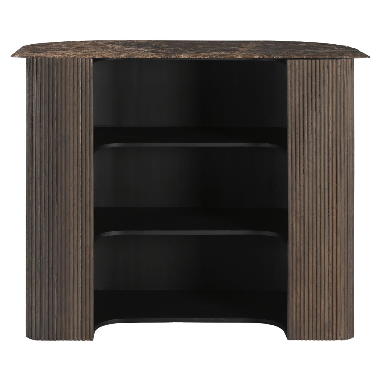 Castello Smoked Charcoal & Marble Top Bar by Richmond Interiors