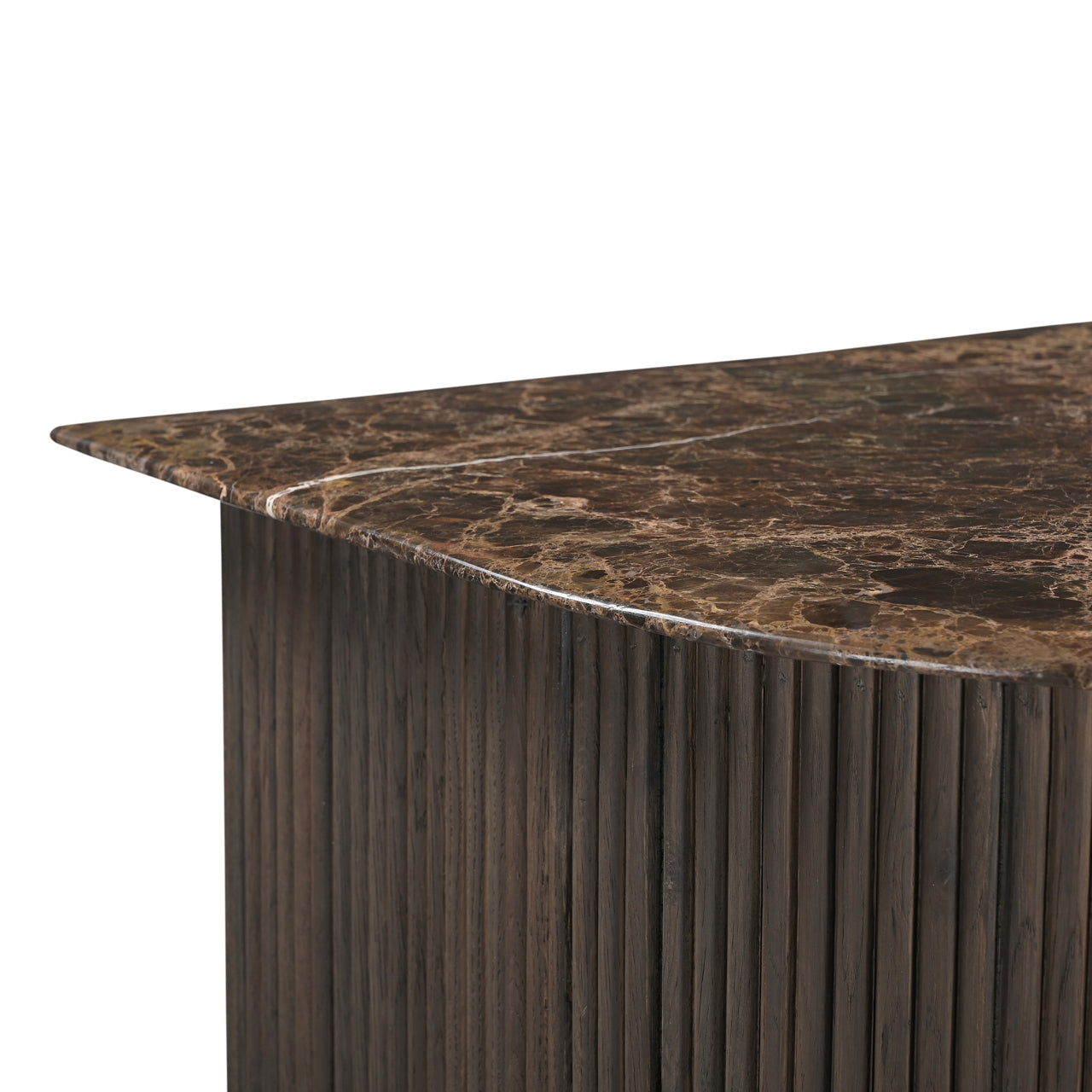 Castello Smoked Charcoal & Marble Top Bar by Richmond Interiors