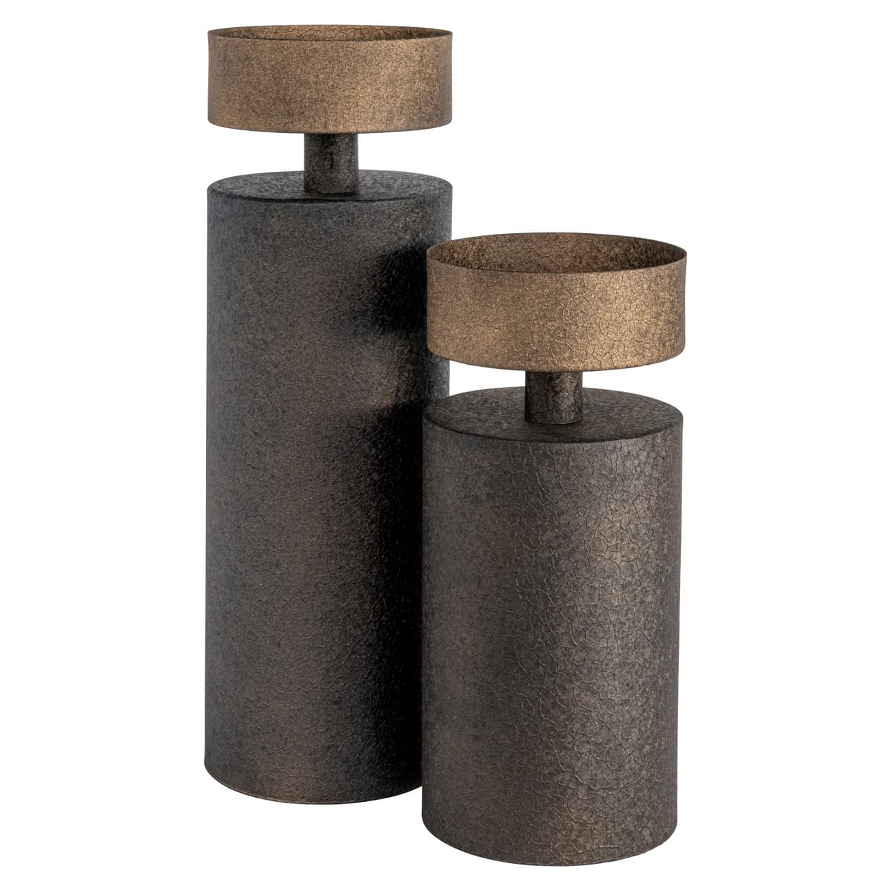Harlow Antique Brass Candle Holder - Large by Richmond Interiors