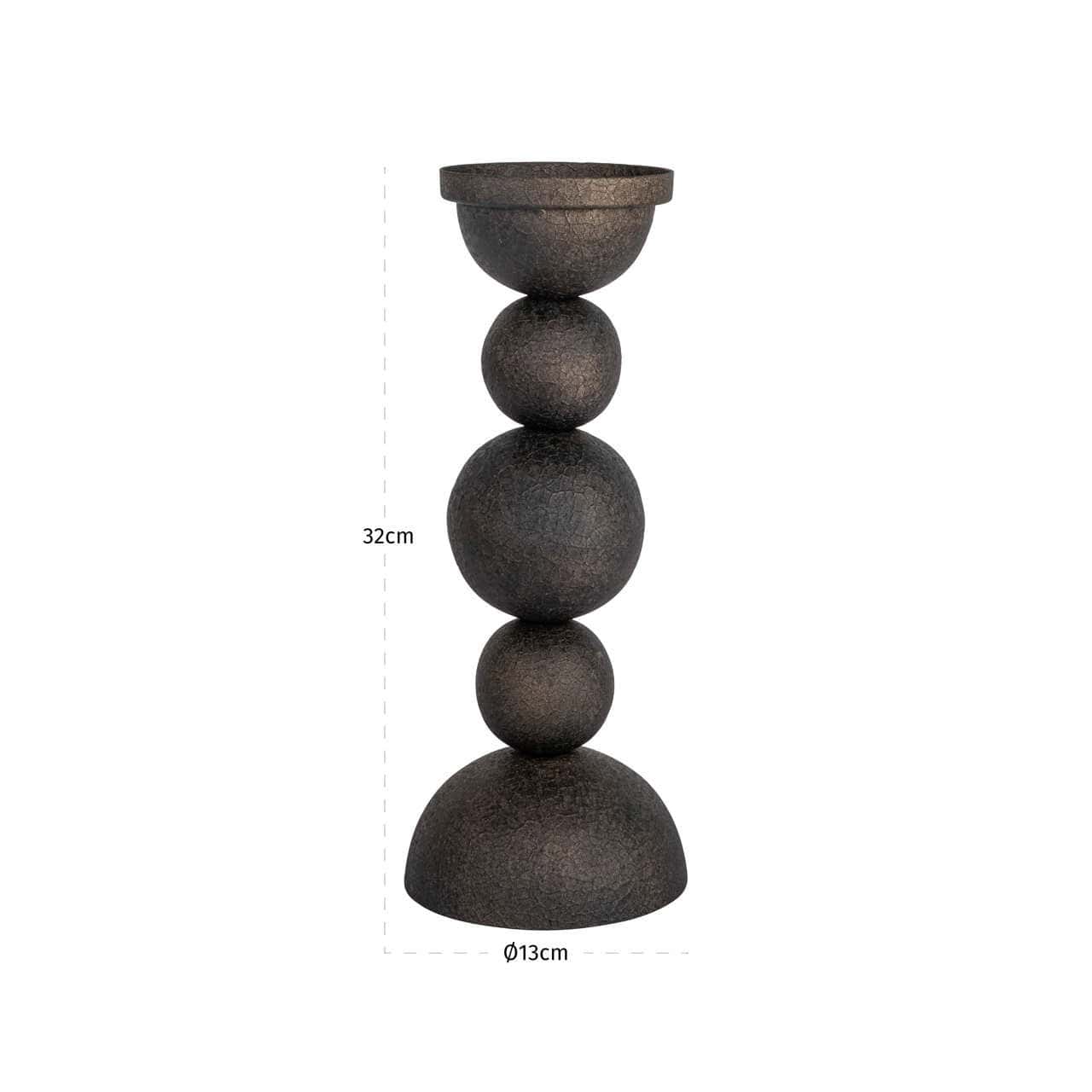 Jersey Antique Brass Candle Holder - Small by Richmond Interiors