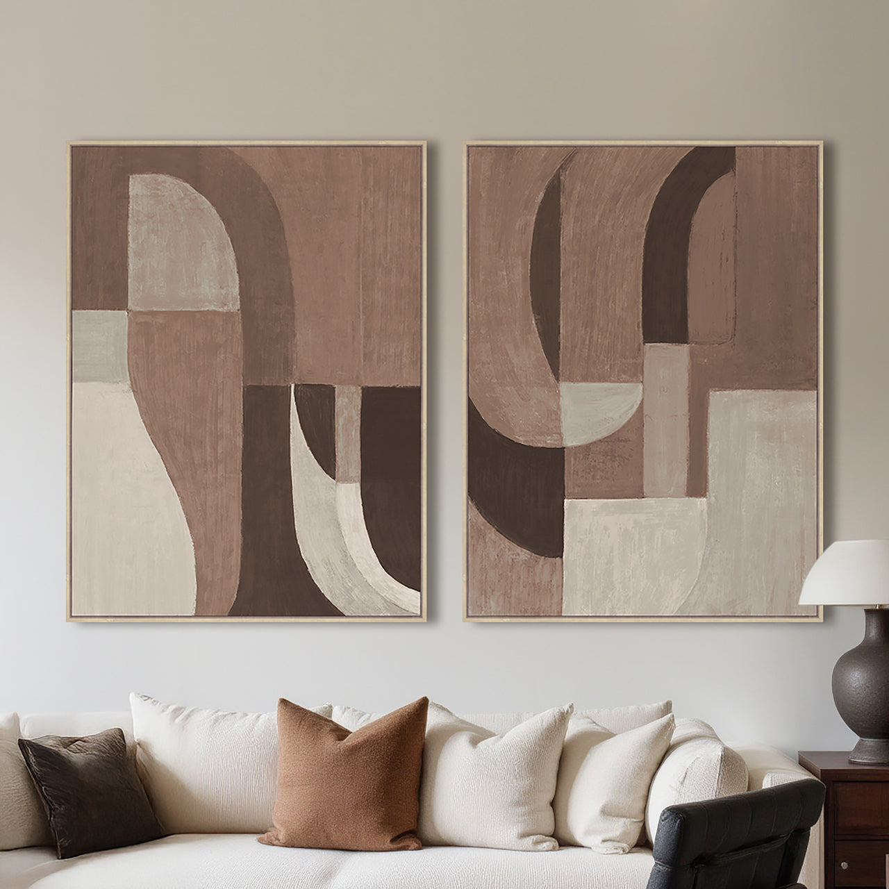 Tatu Brown Wall Art - Right by Richmond Interiors