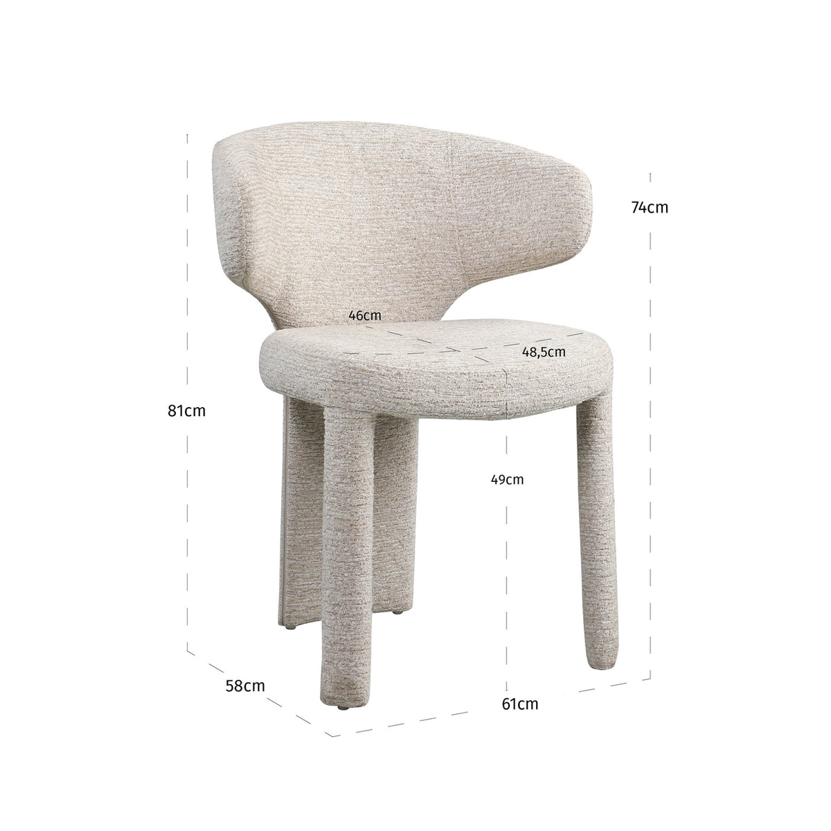 Dining chair Viola natural linear by Richmond Interiors