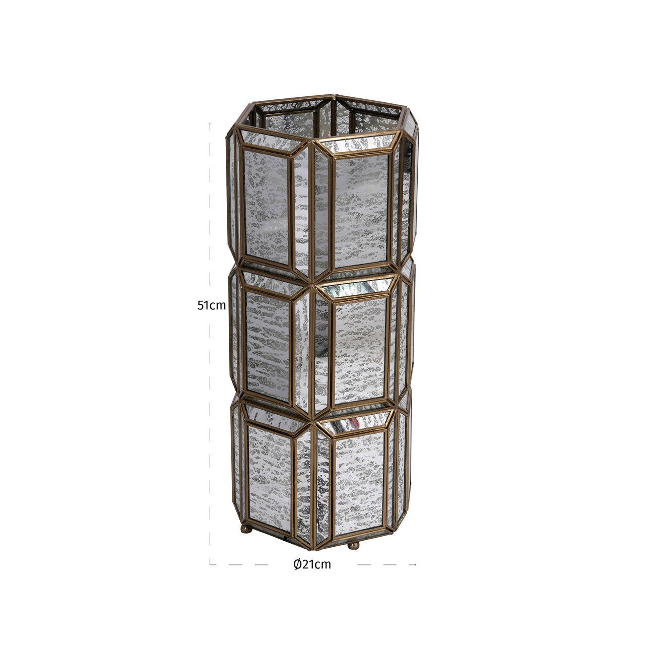 Yael Antique Brass Glass Table Lamp by Richmond Interiors