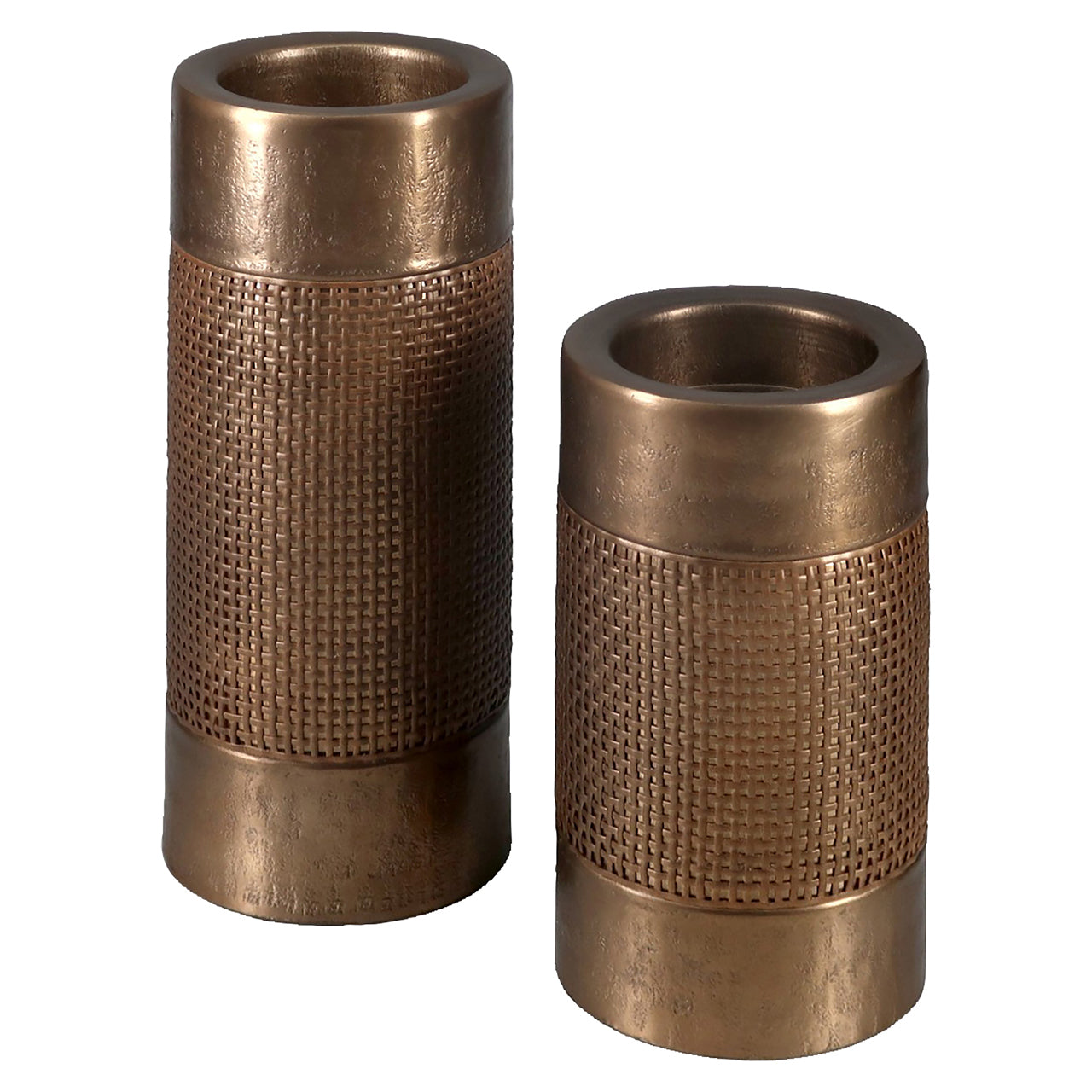 Sky Brushed Gold Candle Holder - Small by Richmond Interiors