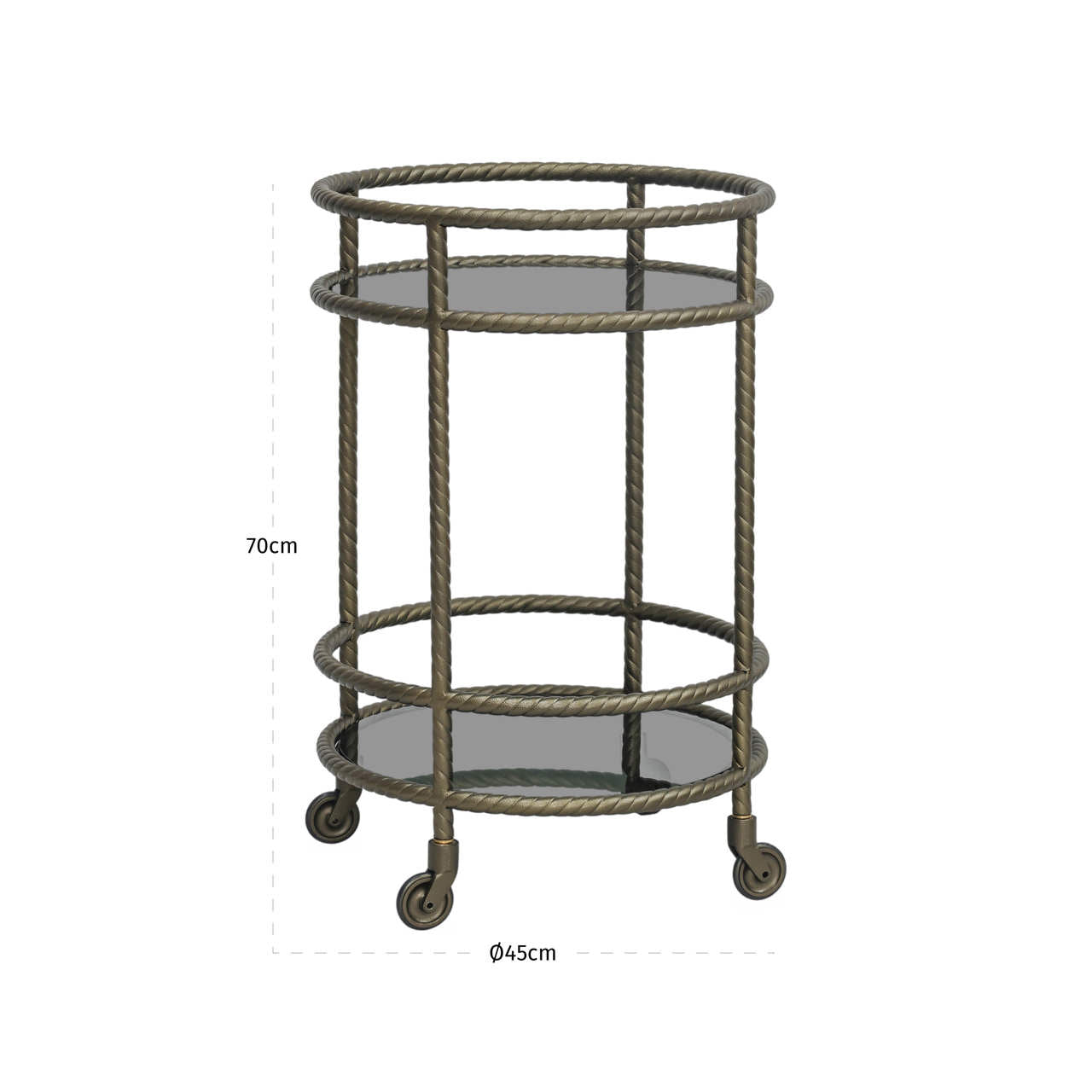 Macallan Antique Brass Drinks Trolley by Richmond Interiors