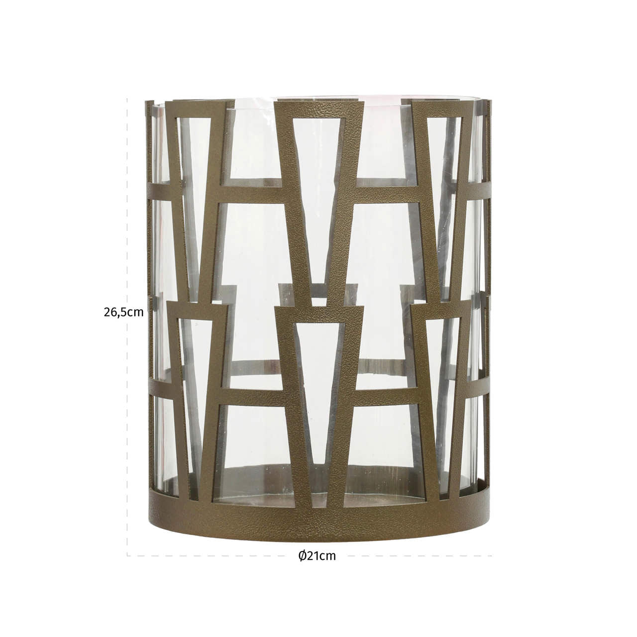 Shandy Antique Brass Hurricane Light - Small by Richmond Interiors