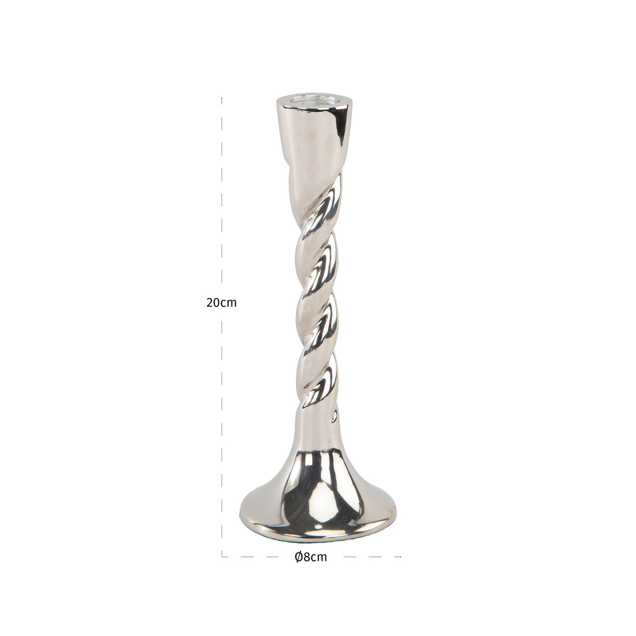 Crillon Silver Candle Holder - Small by Richmond Interiors