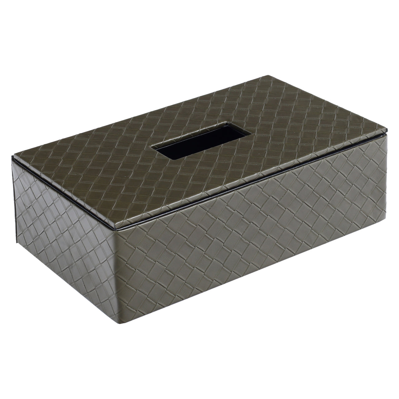 Vex Olive Faux Leather Tissue Box by Richmond Interiors