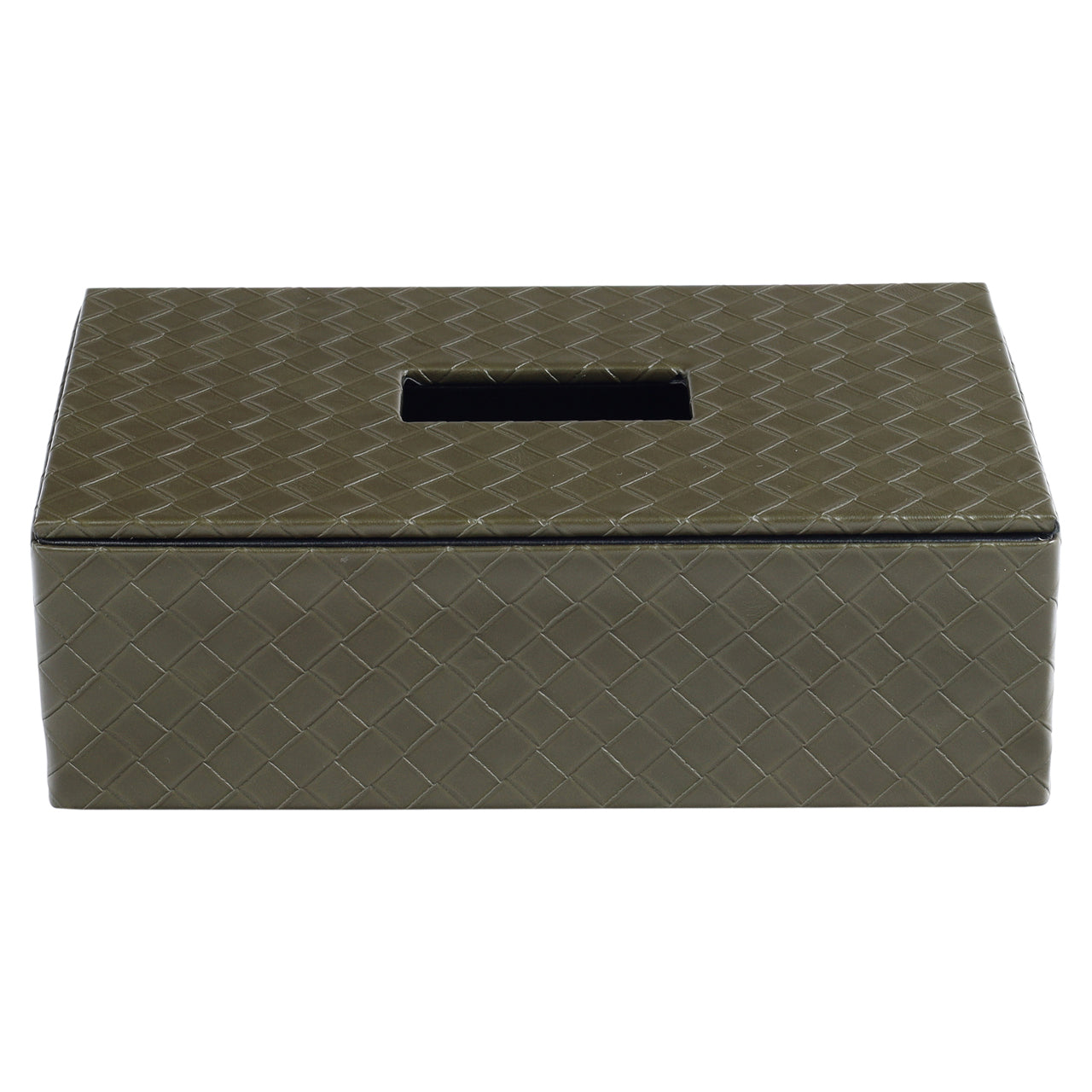 Vex Olive Faux Leather Tissue Box by Richmond Interiors