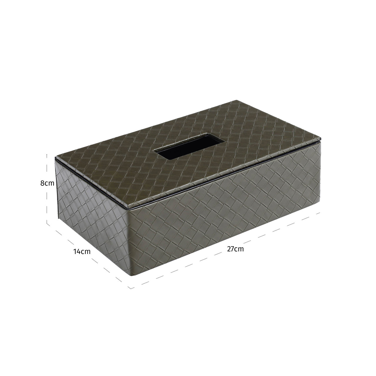 Vex Olive Faux Leather Tissue Box by Richmond Interiors