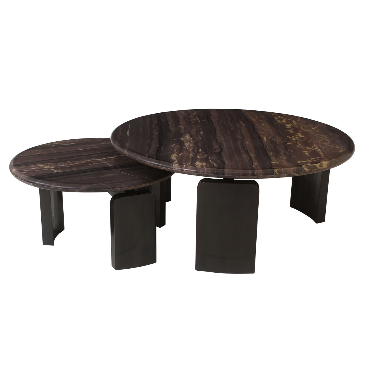Menton Burgundy Marble Coffee Table (Set of 2) by Richmond Interiors
