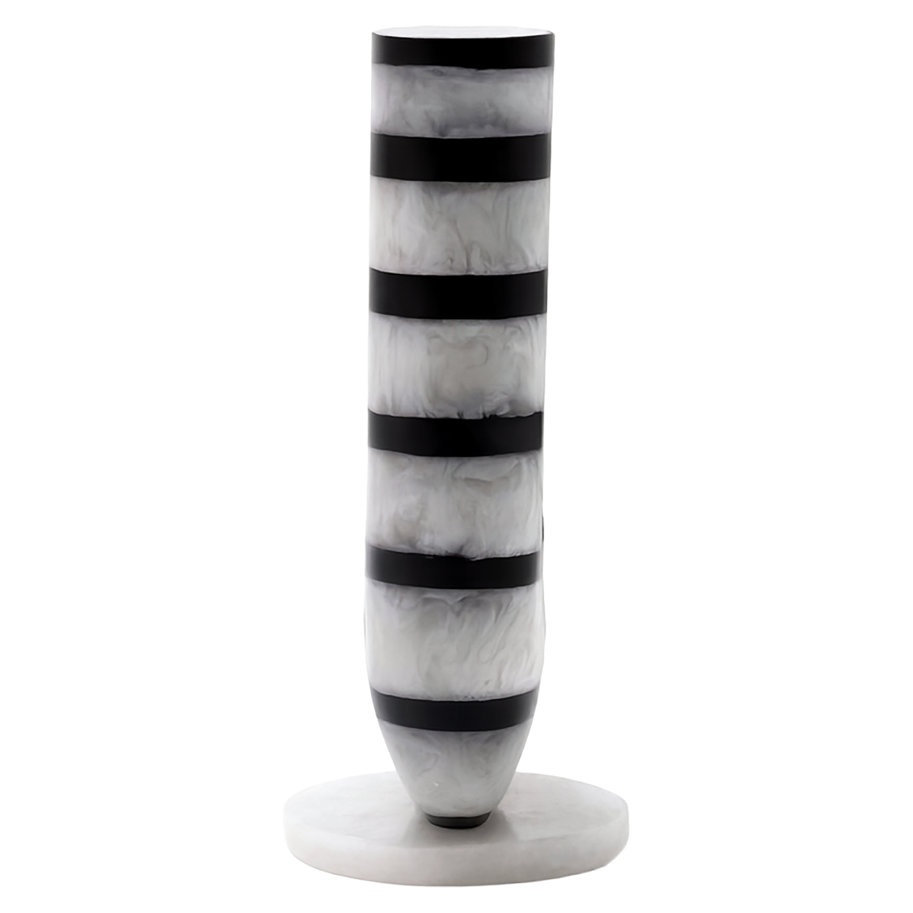 River Black & White U Shaped Candle Holder by Richmond Interiors