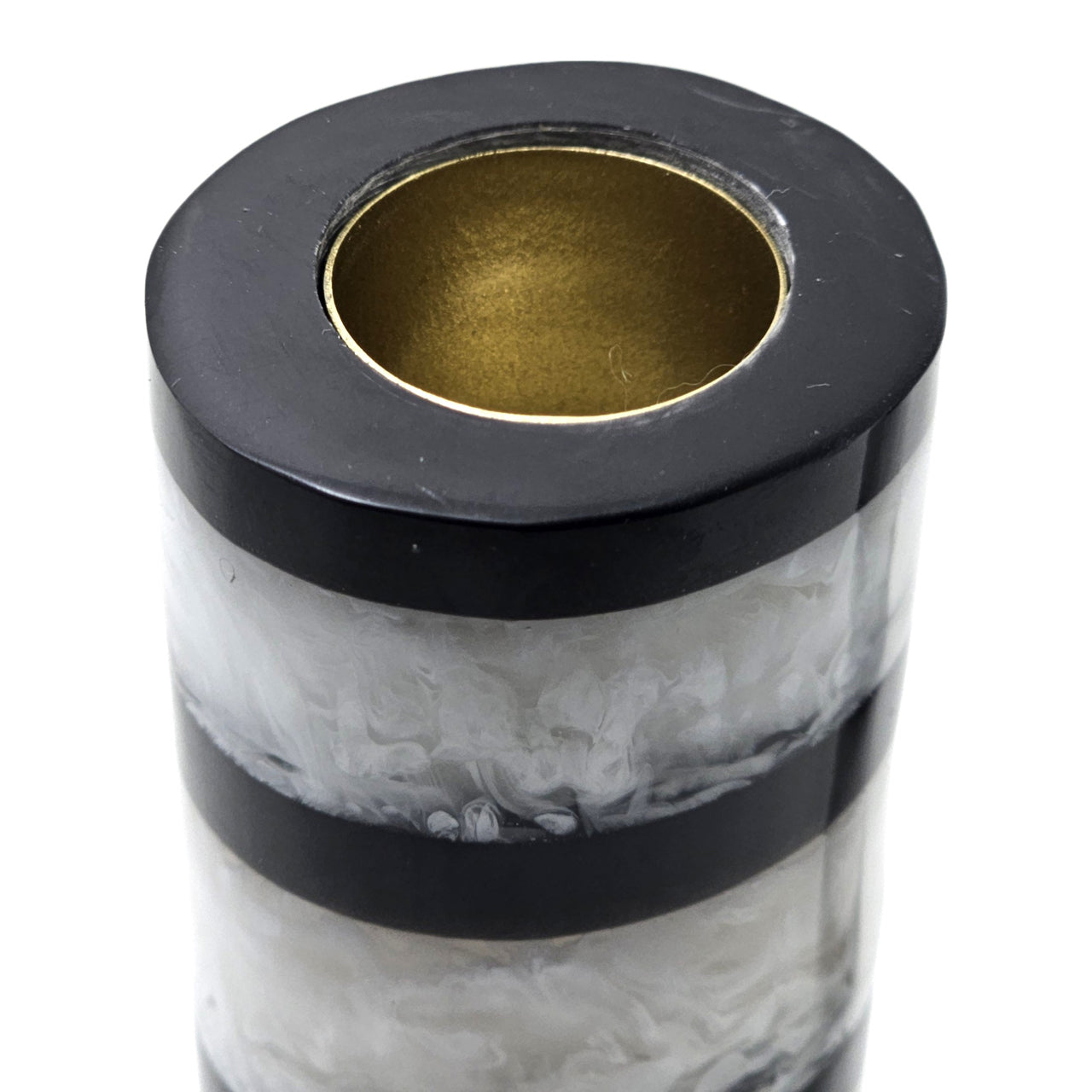 River Black & White U Shaped Candle Holder by Richmond Interiors