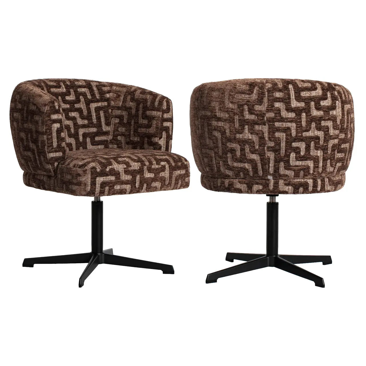 Dinan Brown Labyrinth Dining Chair by Richmond Interiors