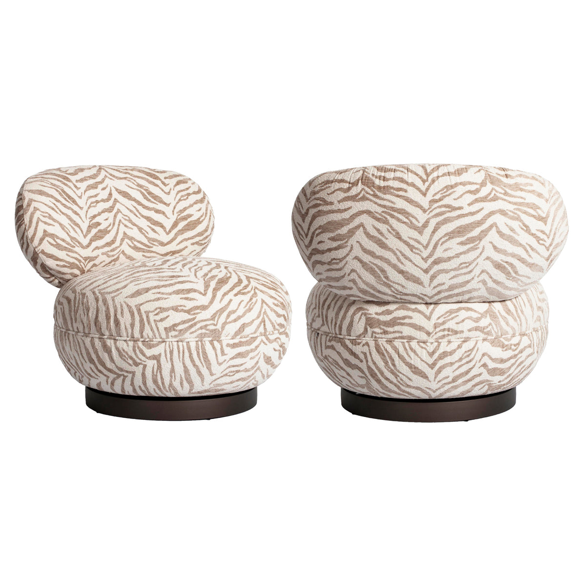 Lounge chair Jace beige tiger swivel by Richmond Interiors