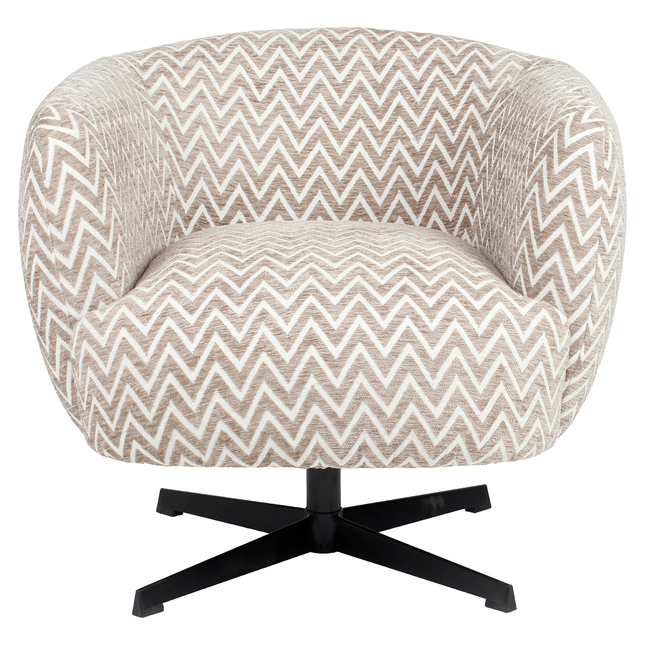 Lounge chair Estelle sand chevron swivel by Richmond Interiors