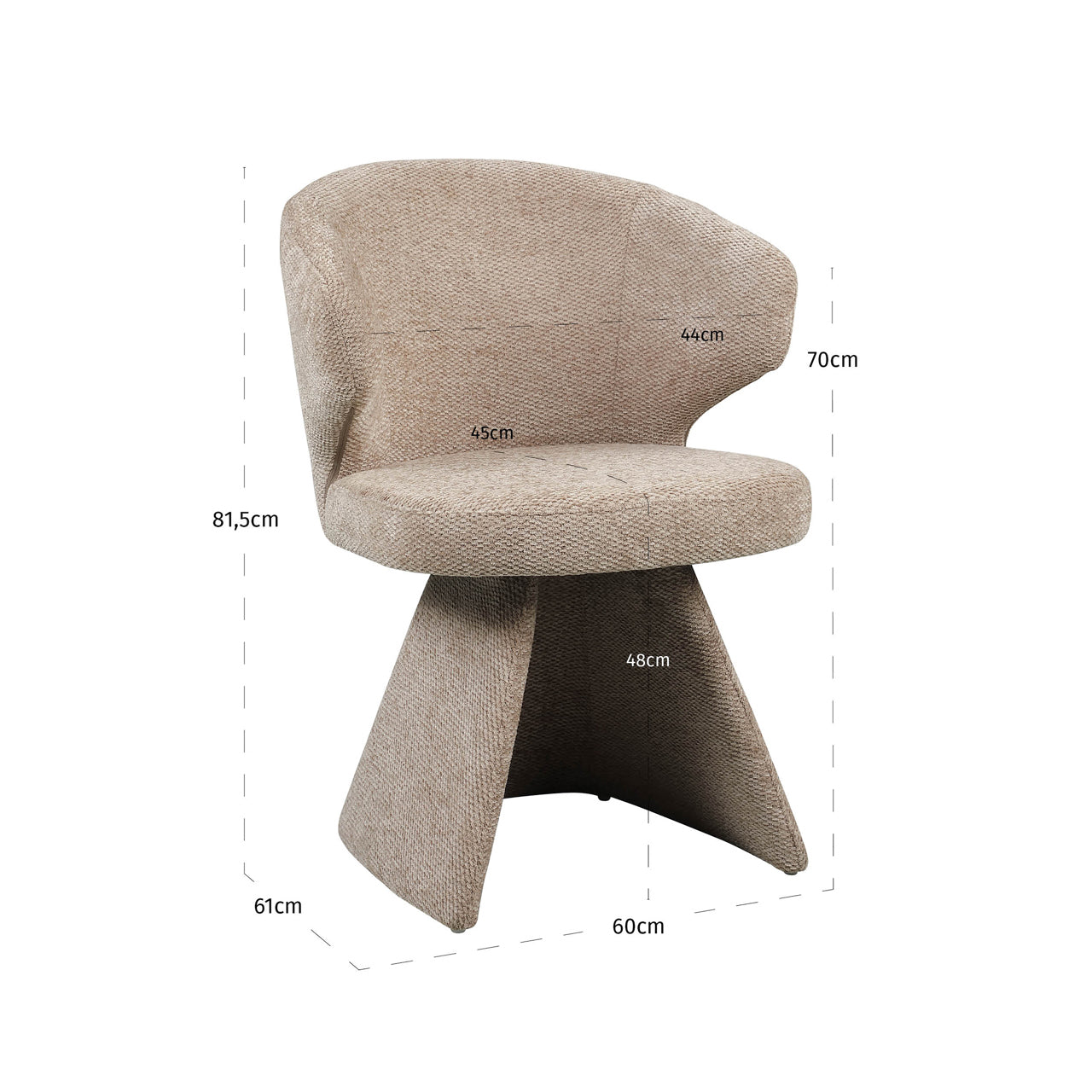 Dining chair Zenith mocca boldweave by Richmond Interiors
