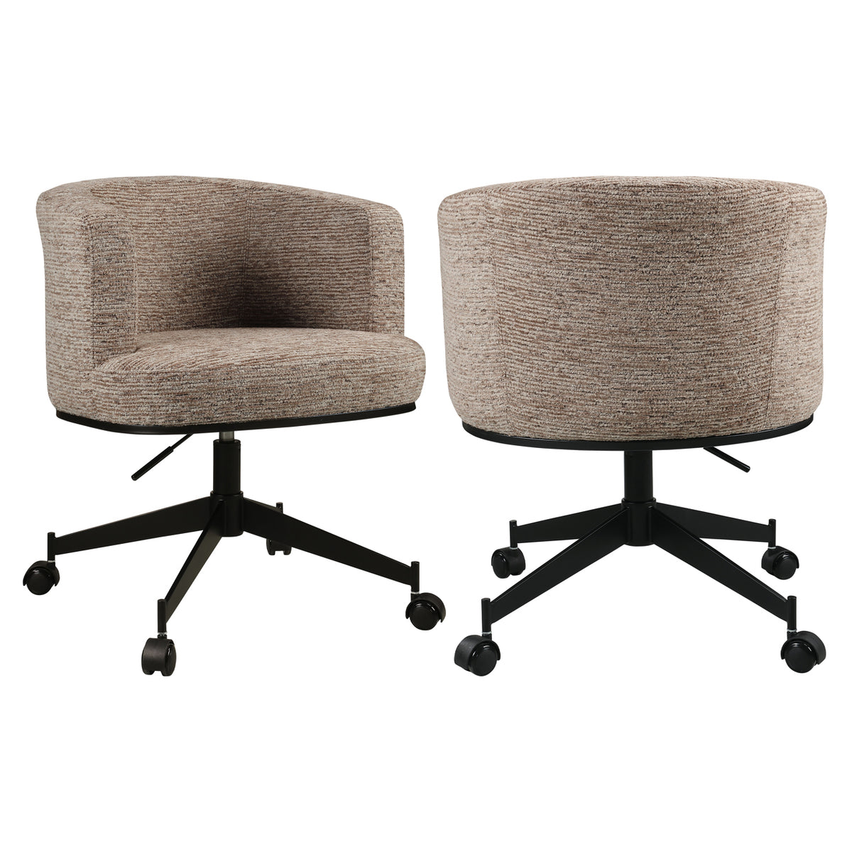 Dining chair Rochenne mocca linear swivel on wheels by Richmond Interiors