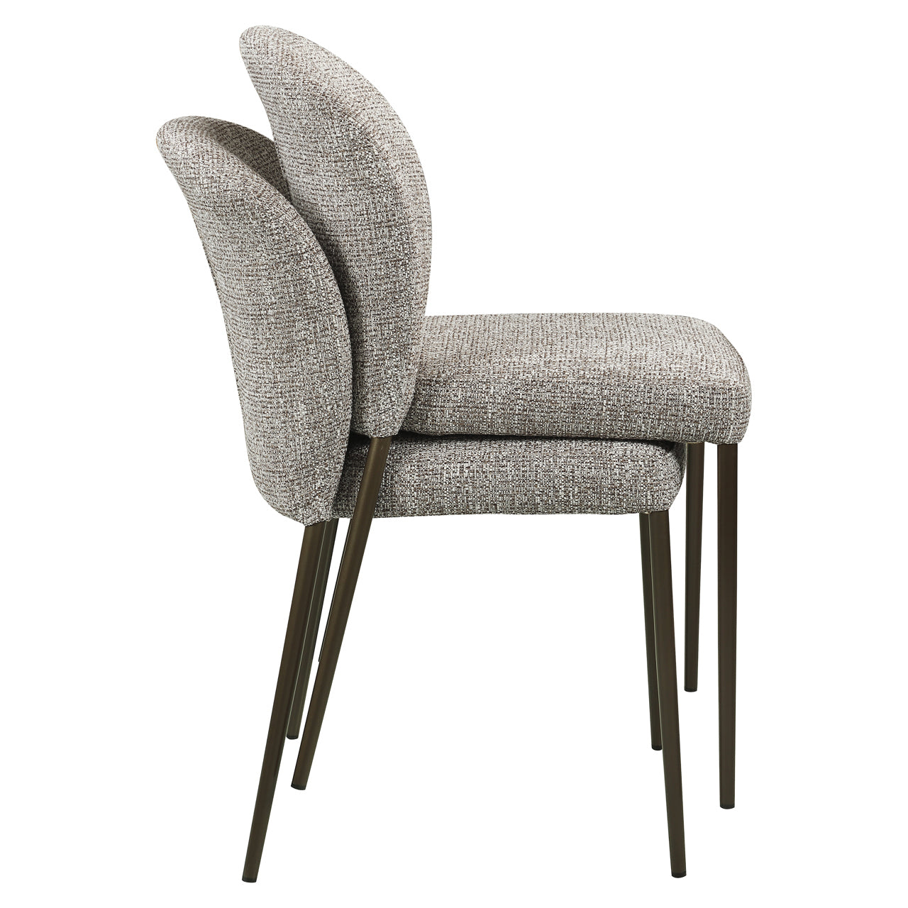 Dining chair Stacker earth tweed fire retardant (Set of 2) by Richmond Interiors