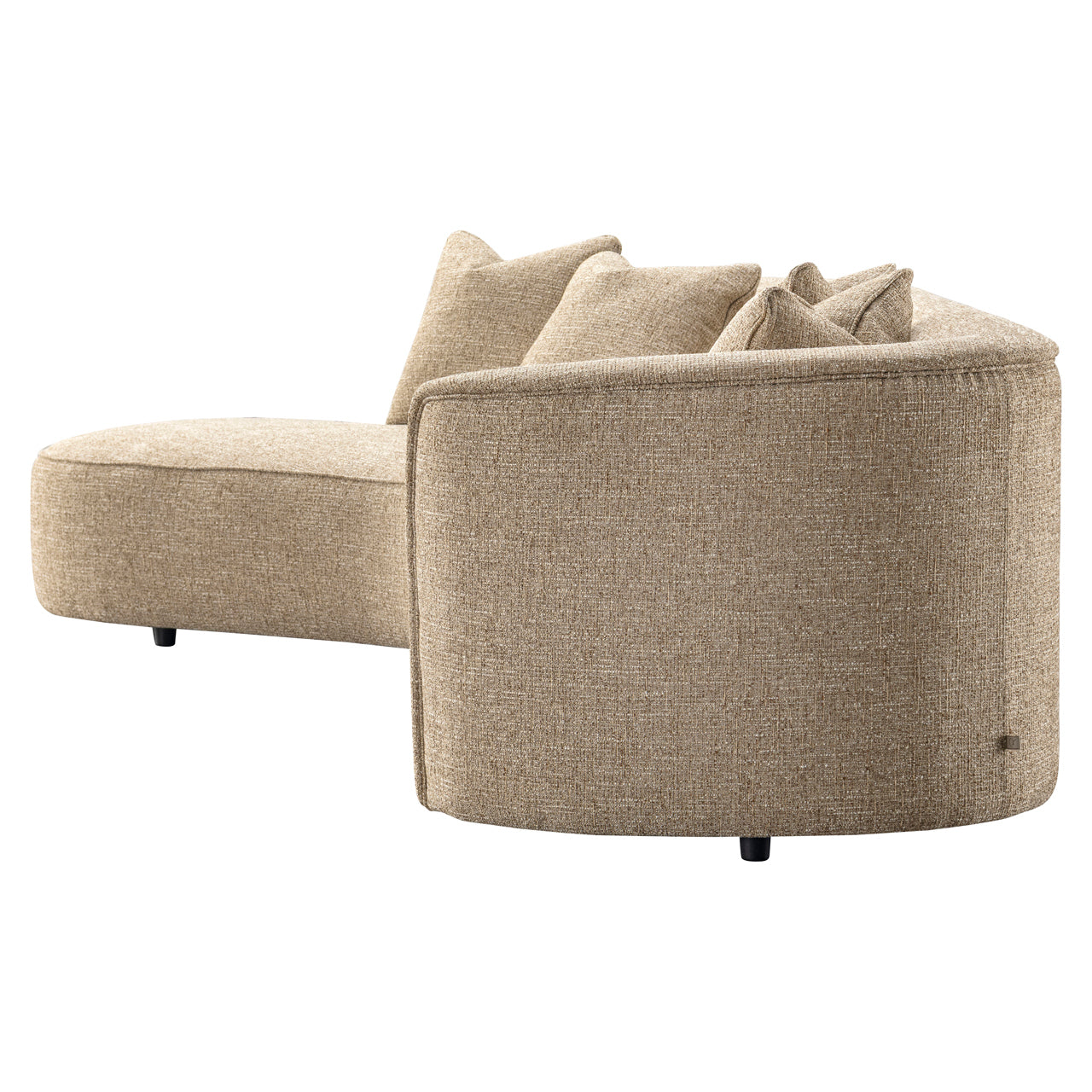 Sofa Romero sand tweed ottoman left fire retardant by Richmond Interiors