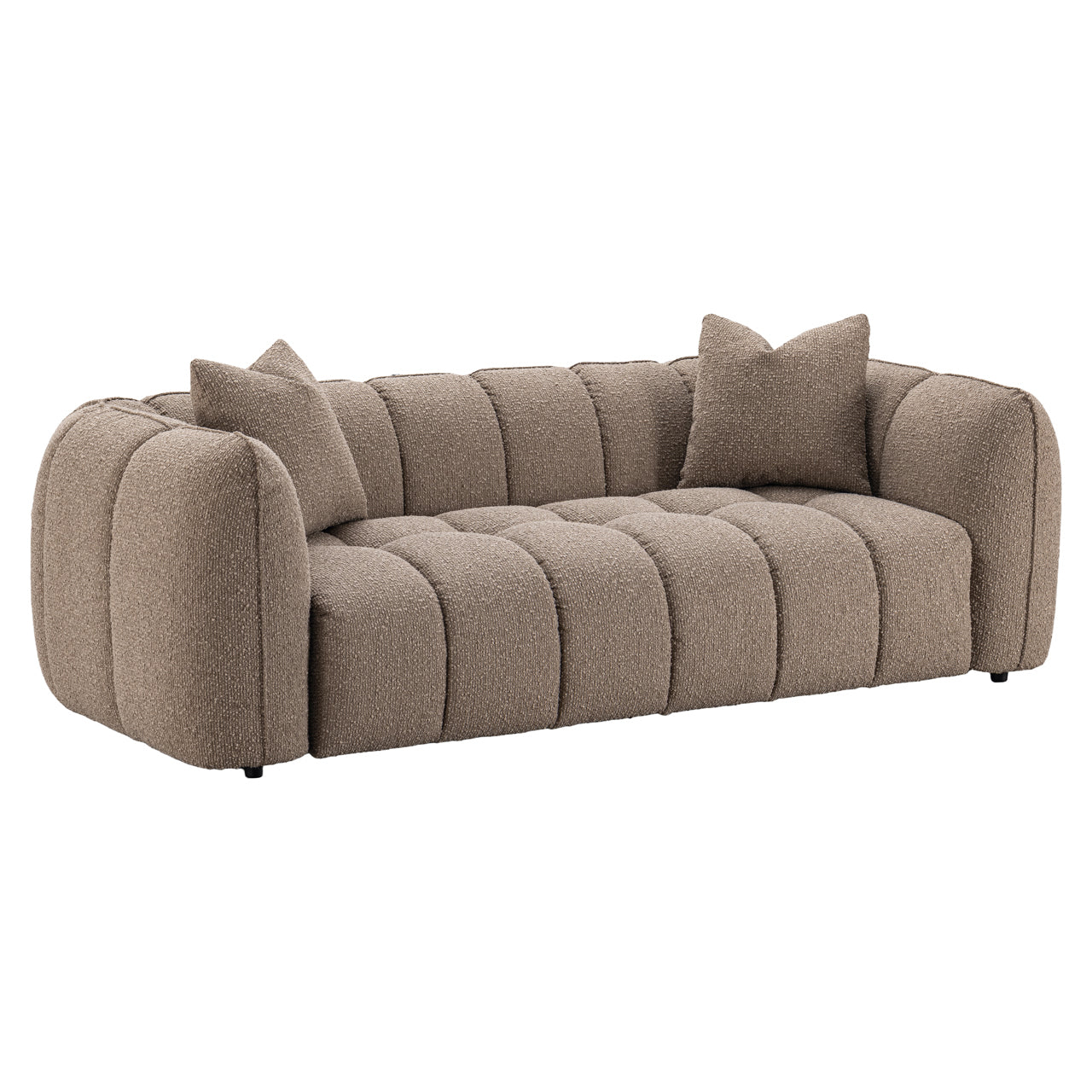 Sofa Hogan mocca chunky 3-seater fire retardant by Richmond Interiors