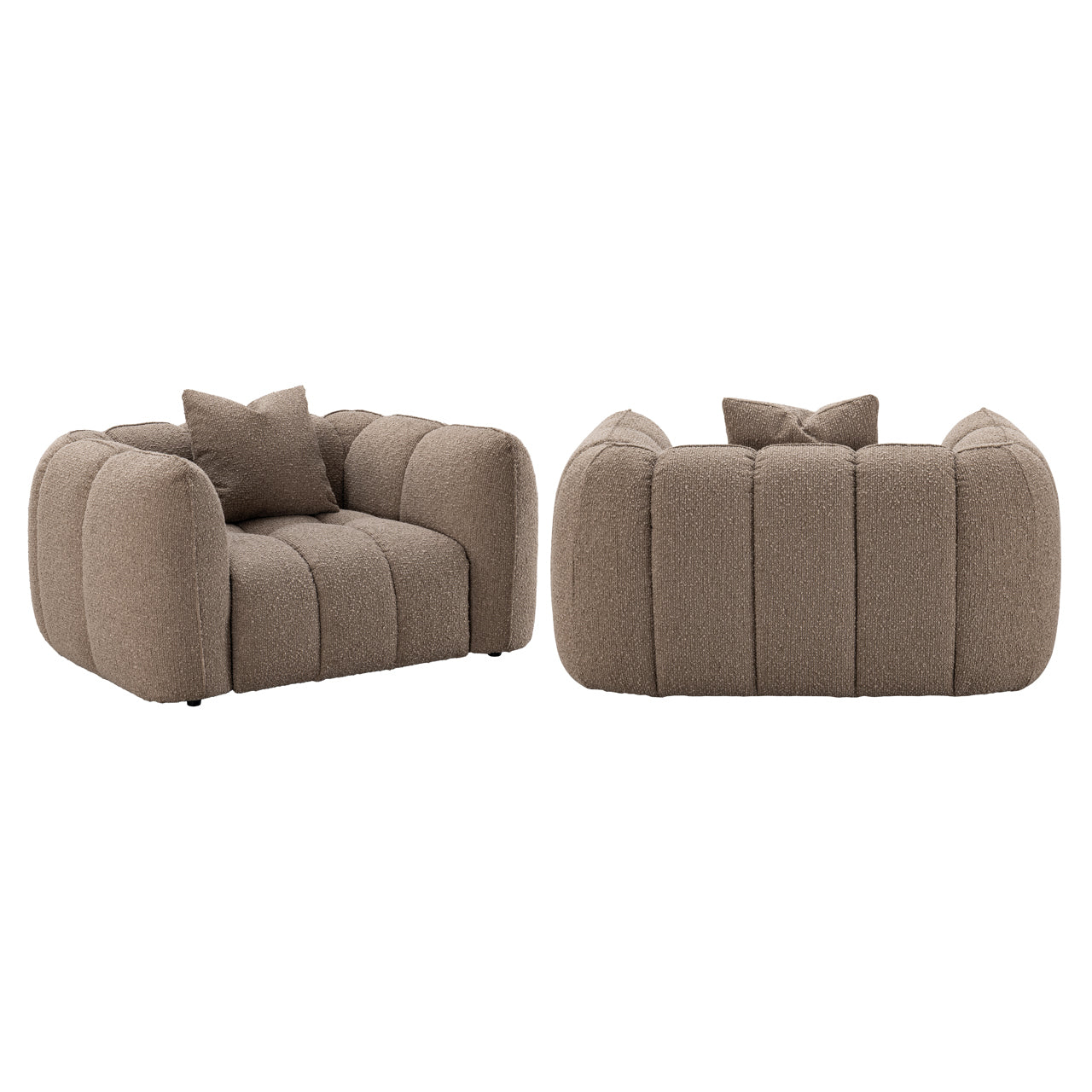 Lounge chair Hogan mocca chunky fire retardant by Richmond Interiors