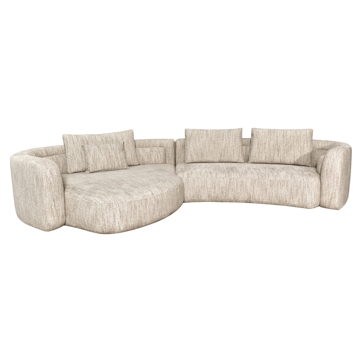 Sofa Angusto natural softweave lounge left by Richmond Interiors
