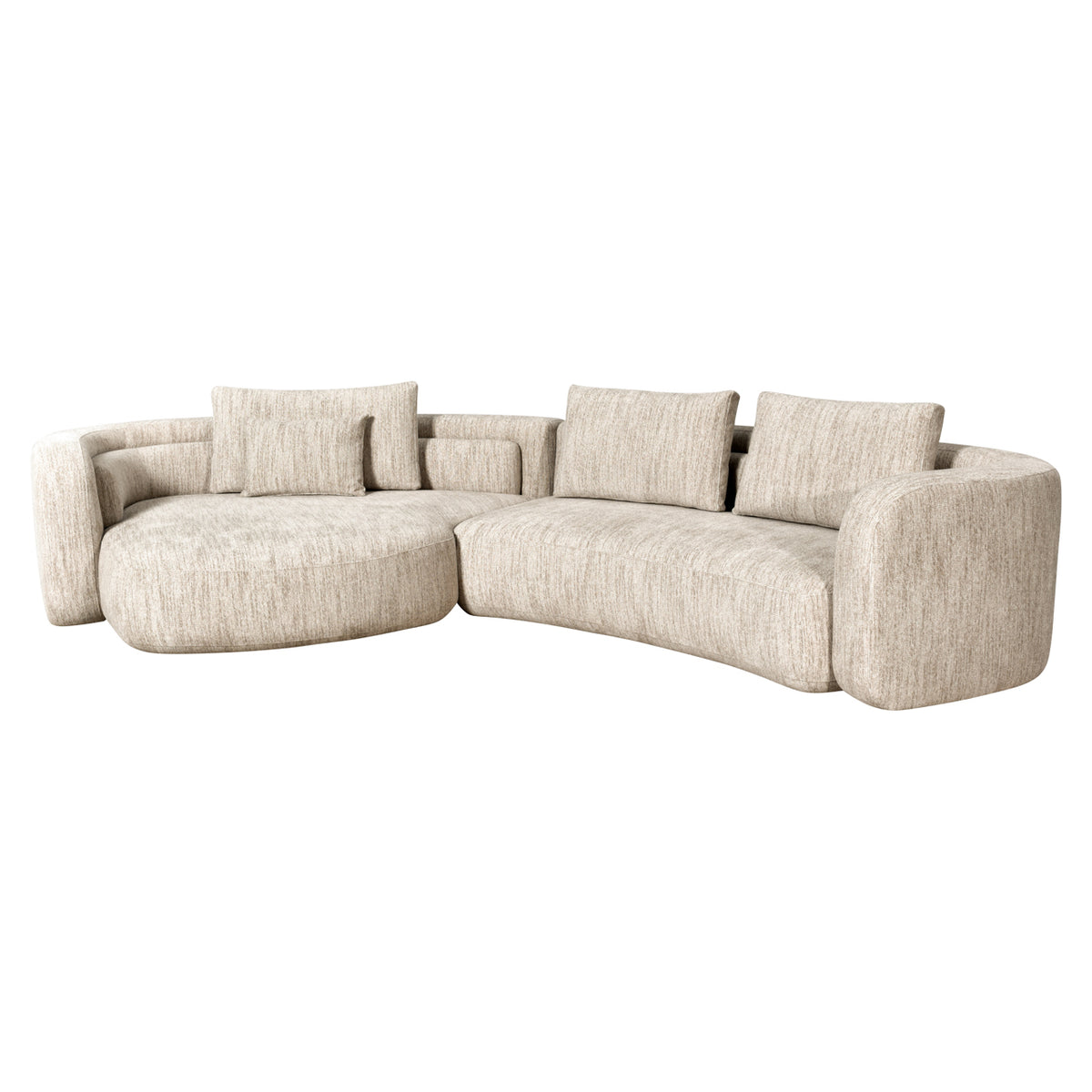Sofa Angusto natural softweave lounge left by Richmond Interiors
