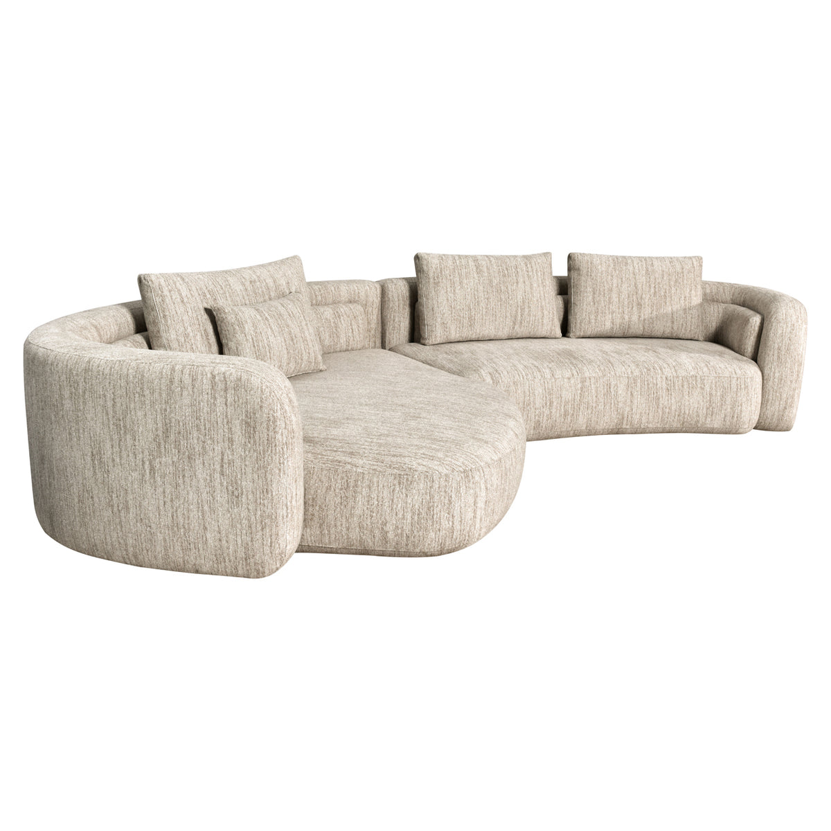Sofa Angusto natural softweave lounge left by Richmond Interiors