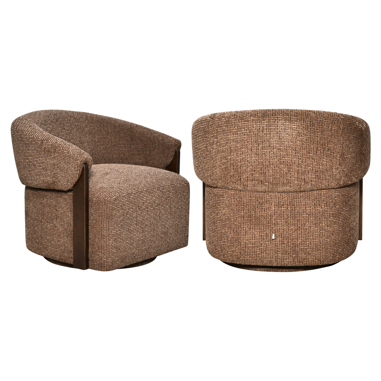 Lounge chair Marina brown blockweave swivel fire retardant by Richmond Interiors