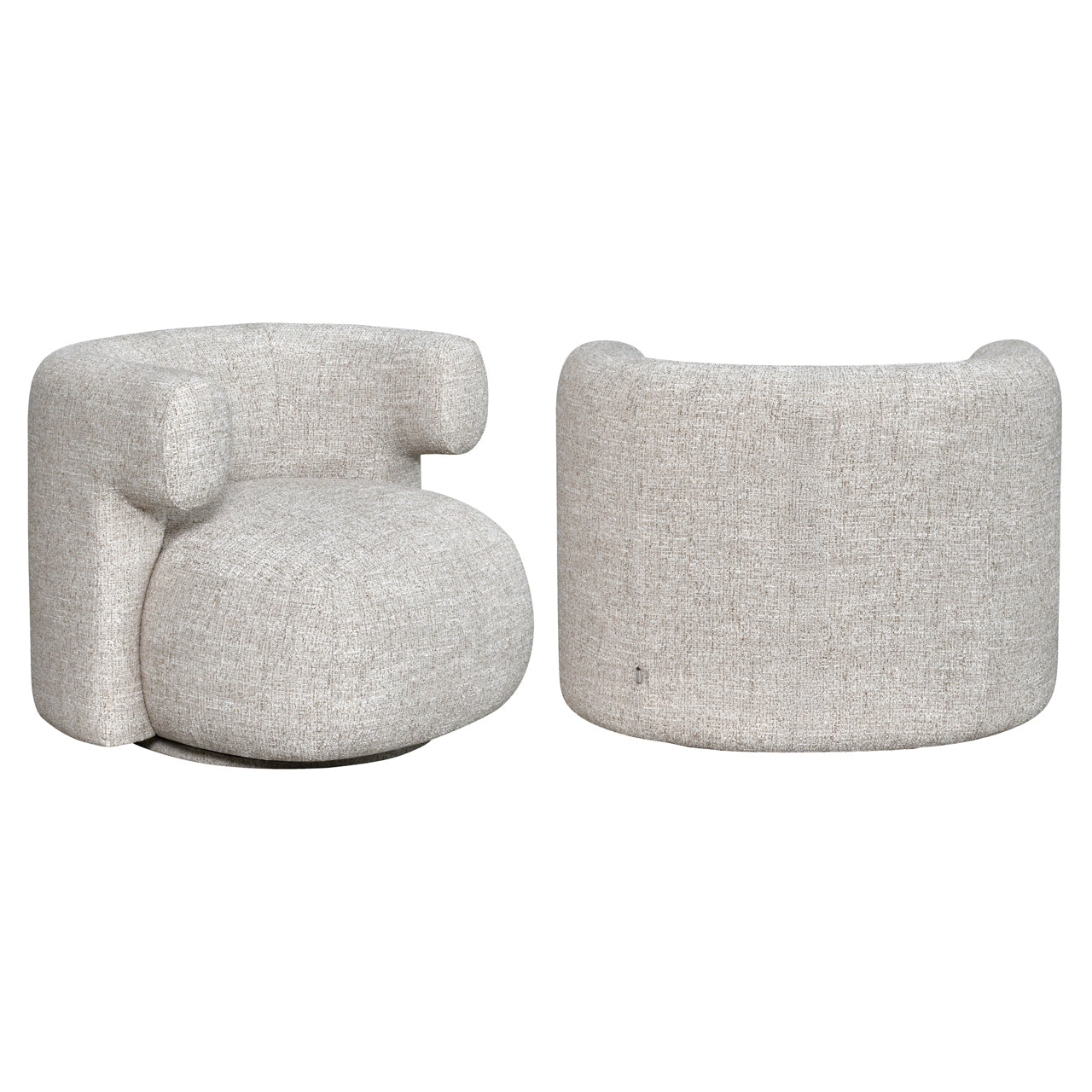 Lounge chair Talley cream tweed swivel by Richmond Interiors