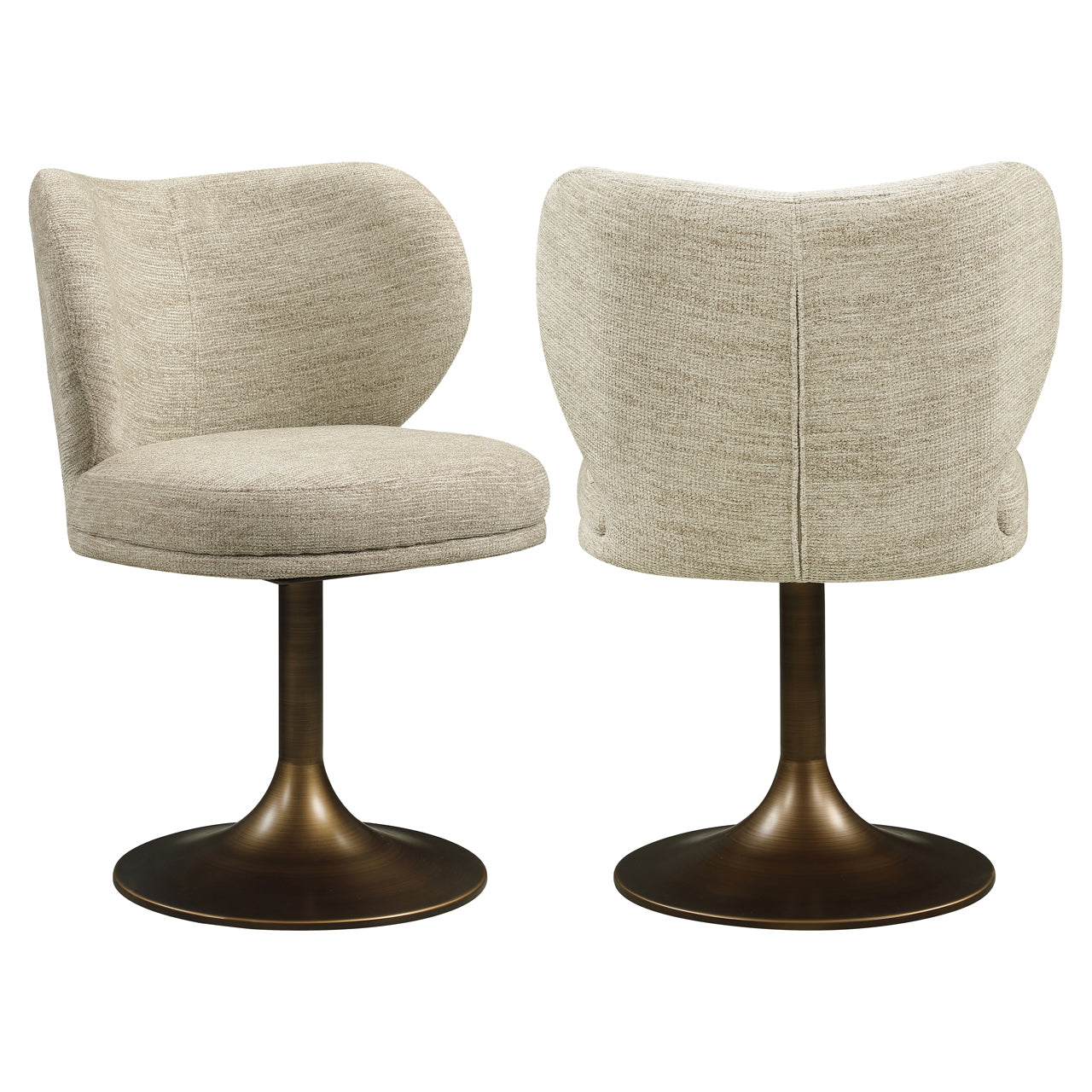 Dining chair Amely natural softweave swivel by Richmond Interiors
