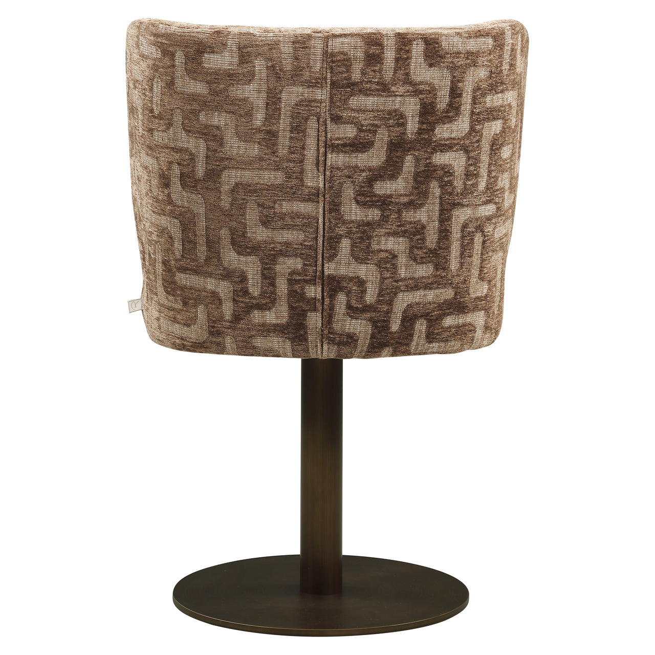 Dining chair Fiona brown labyrinth swivel by Richmond Interiors