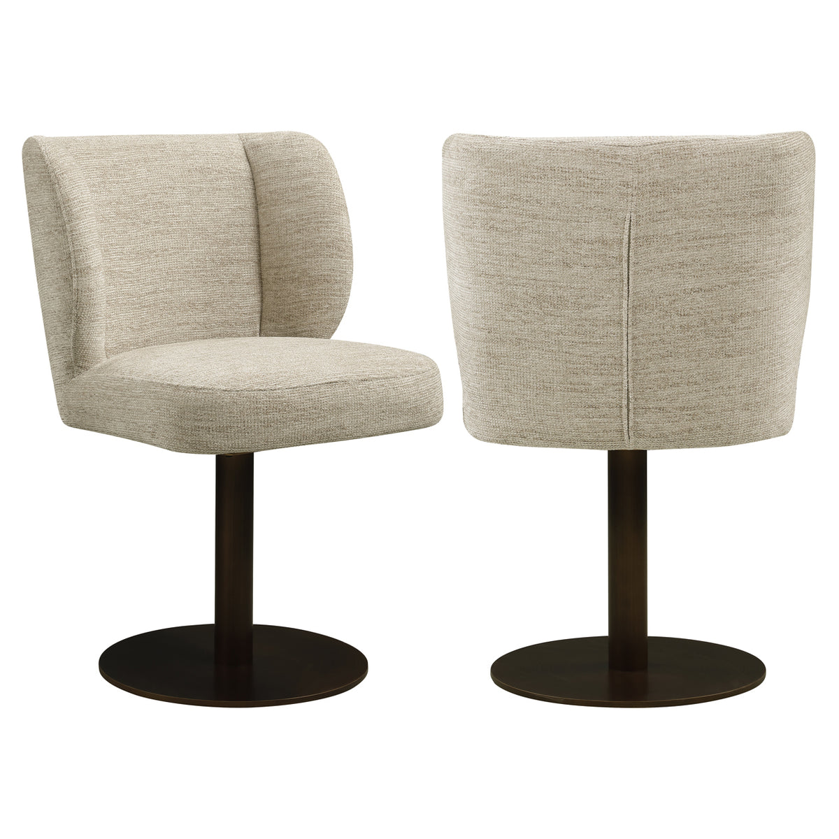 Dining chair Fiona natural softweave swivel by Richmond Interiors