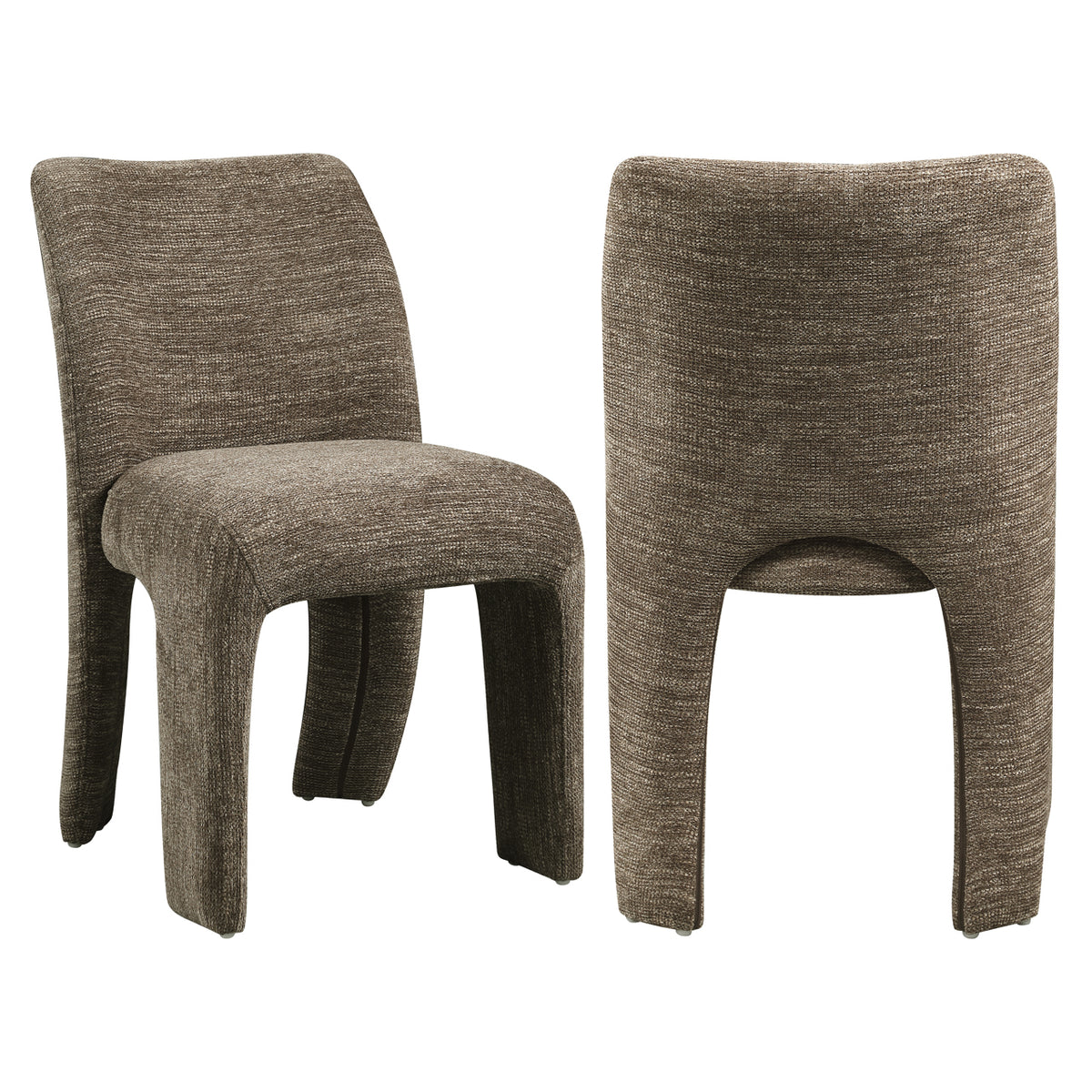 Dining chair Maya brown softweave (Set of 2) by Richmond Interiors