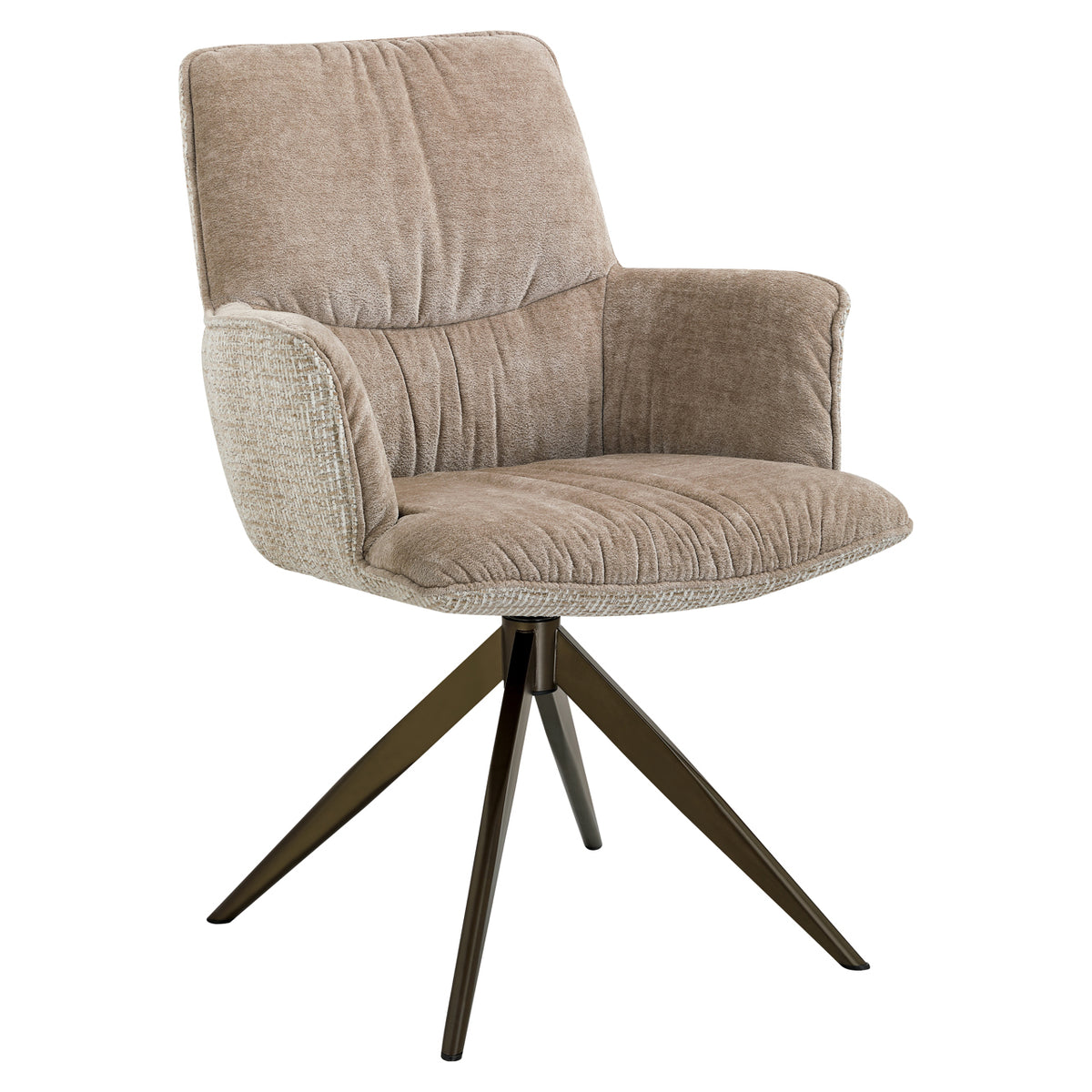 Dining chair Chase cream blockweave swivel by Richmond Interiors