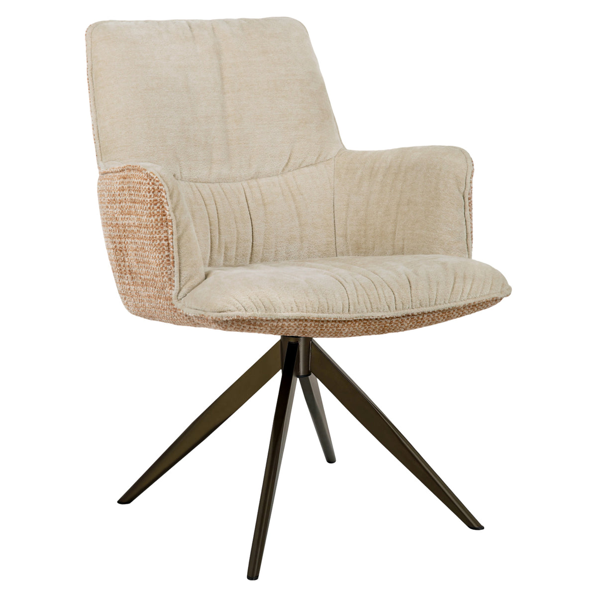 Dining chair Chase ginger jacquard swivel by Richmond Interiors