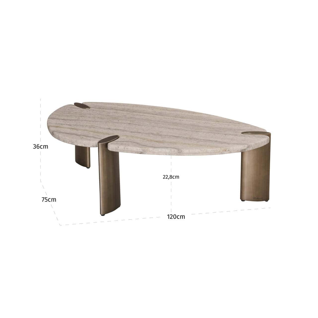 Arcadia Grey Travertine Coffee Table by Richmond Interiors