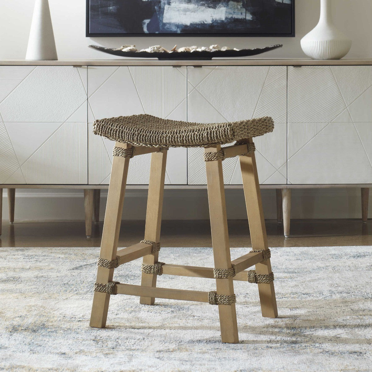 Everglade Sea Grass Counter Stool by Uttermost
