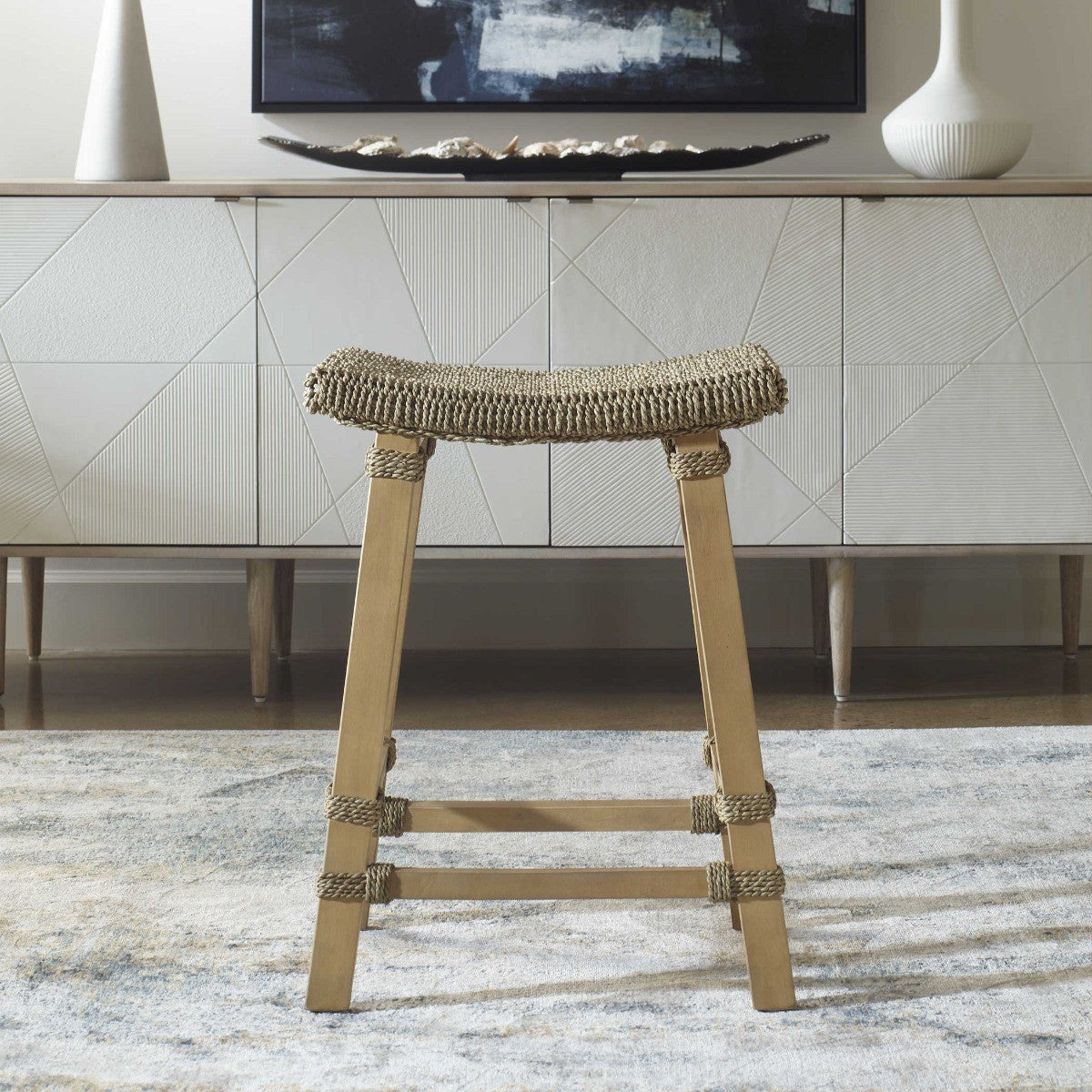 Everglade Sea Grass Counter Stool by Uttermost