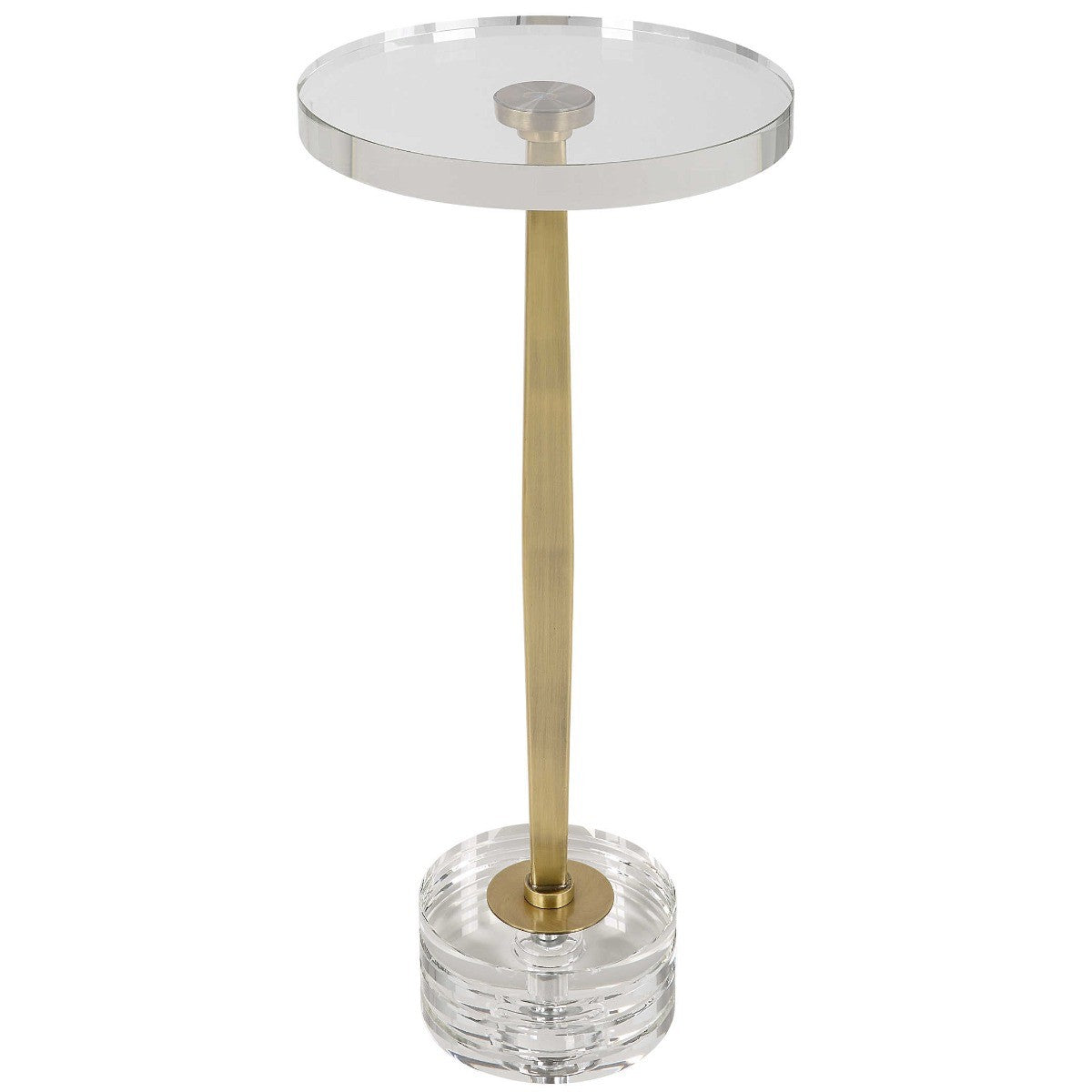 Groove Crystal Glass Drink Table by Uttermost