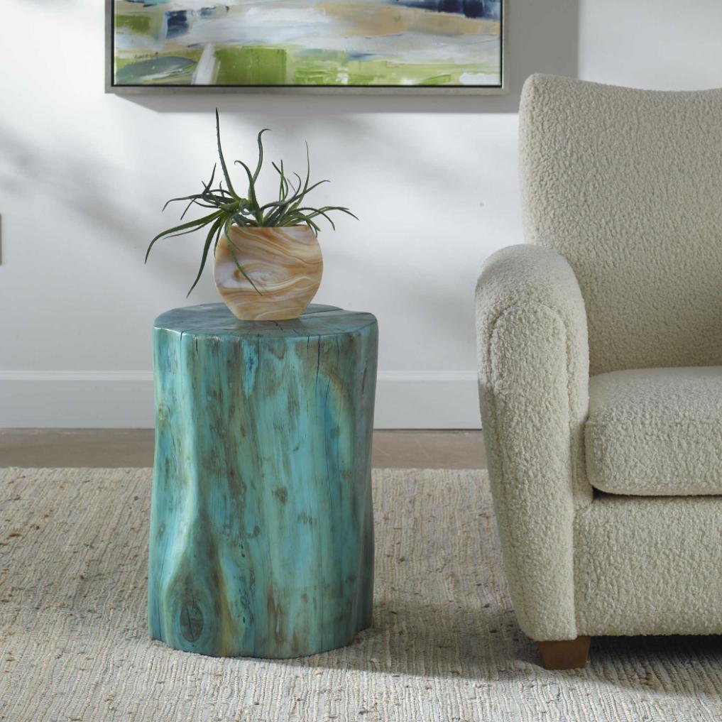 Habitat Blue Accent Stool by Uttermost