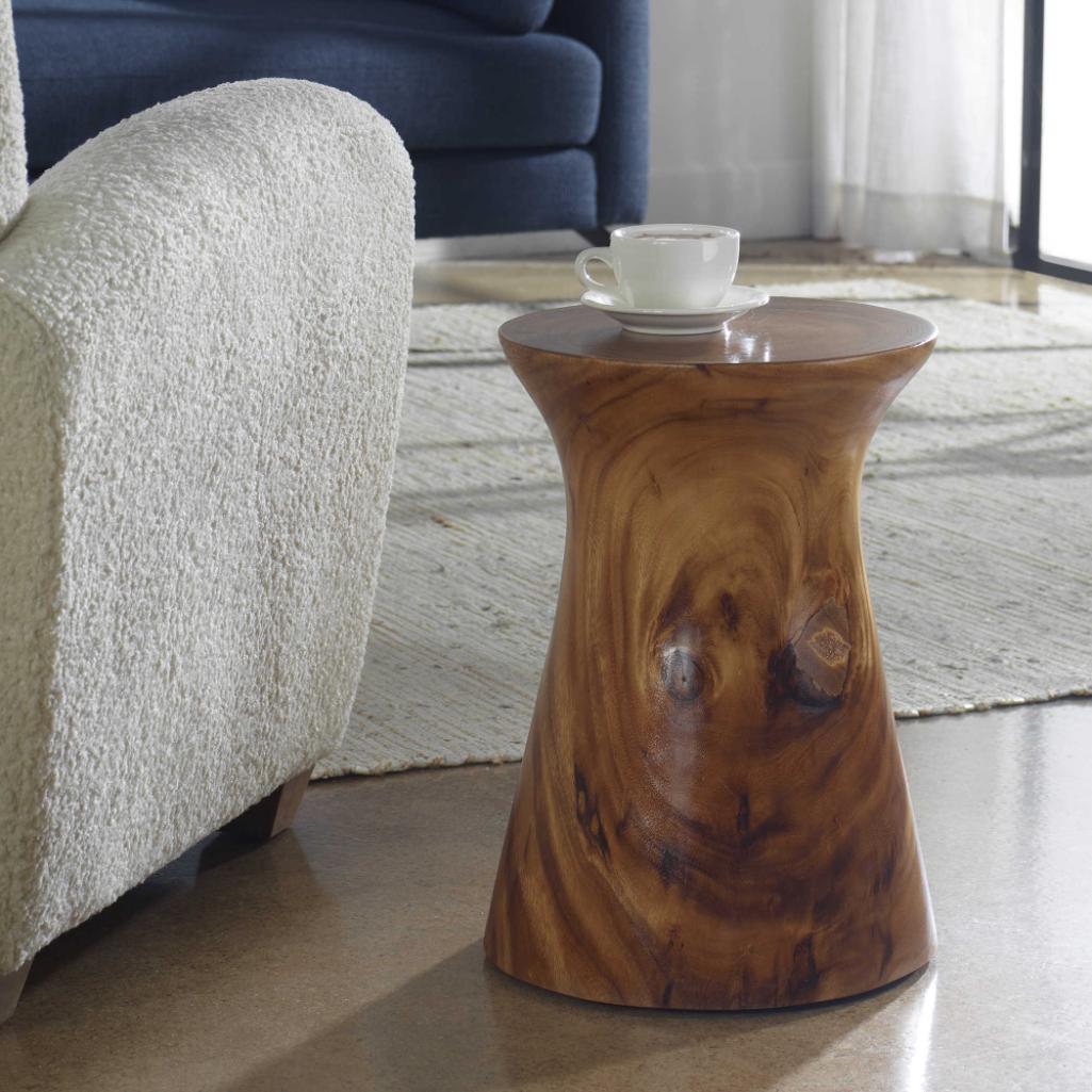 Swell Wooden Accent Table by Uttermost