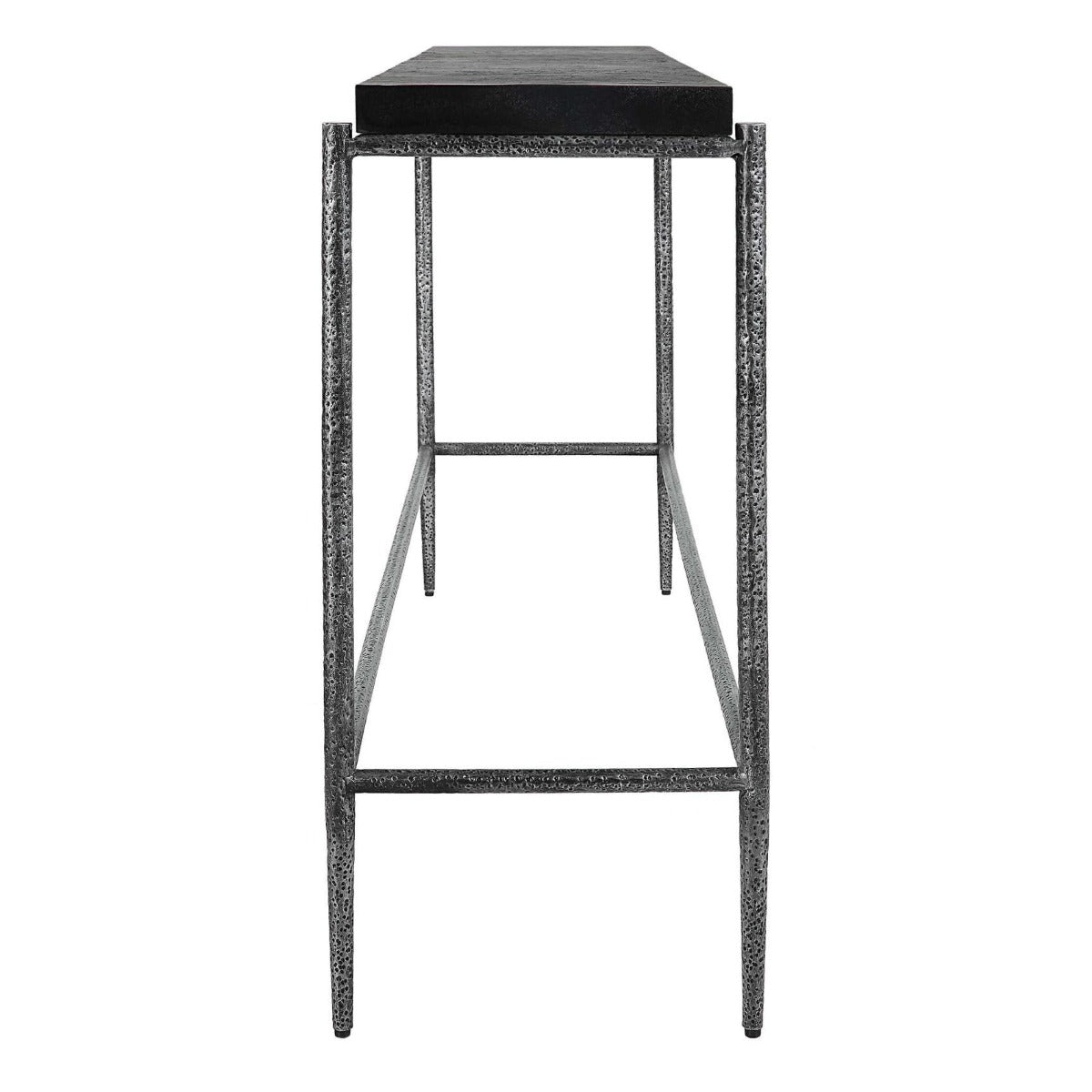 Crescendo Black Concrete Console Table by Uttermost