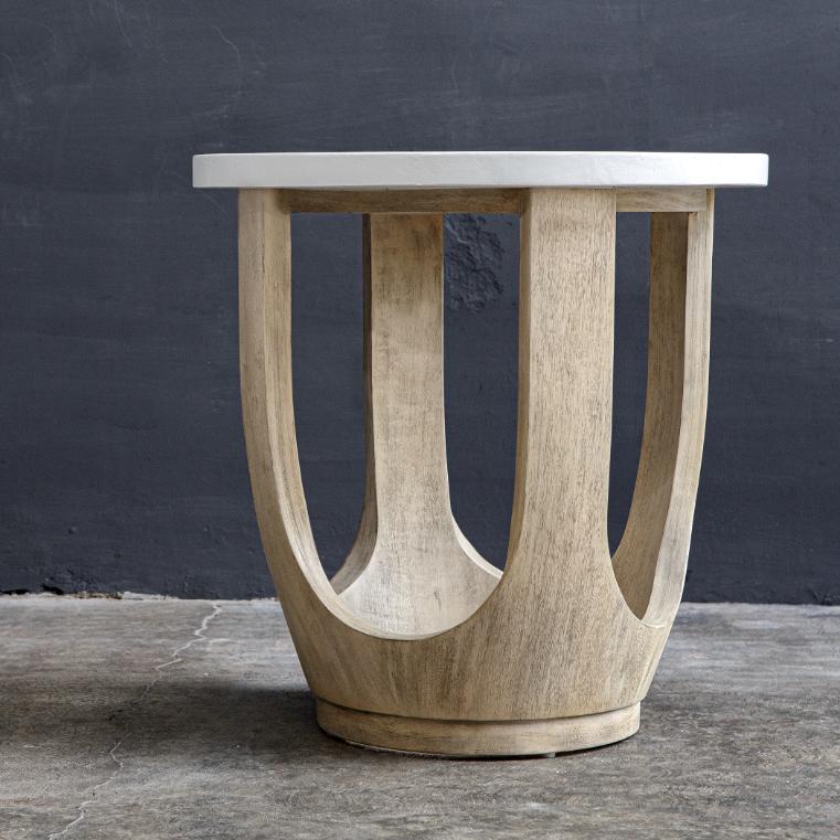Tatli Stone Top Side Table by Uttermost