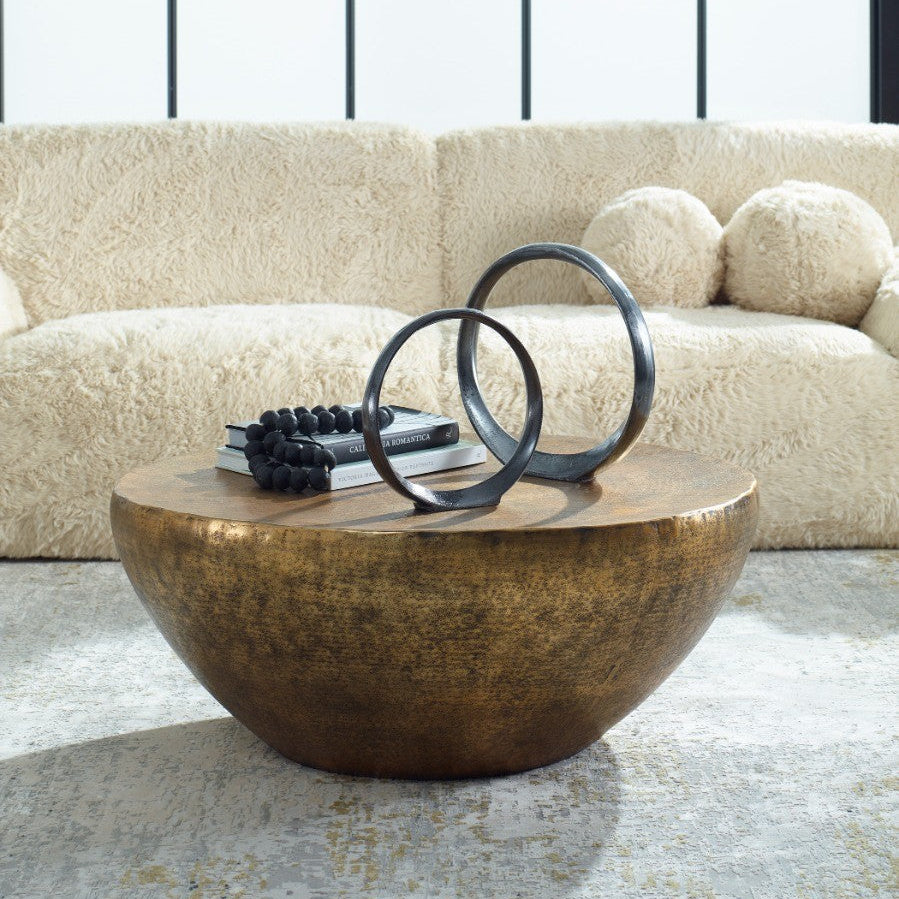 Orbits Black Ring Indoor-Outdoor Sculptures - Set of 2 by Uttermost