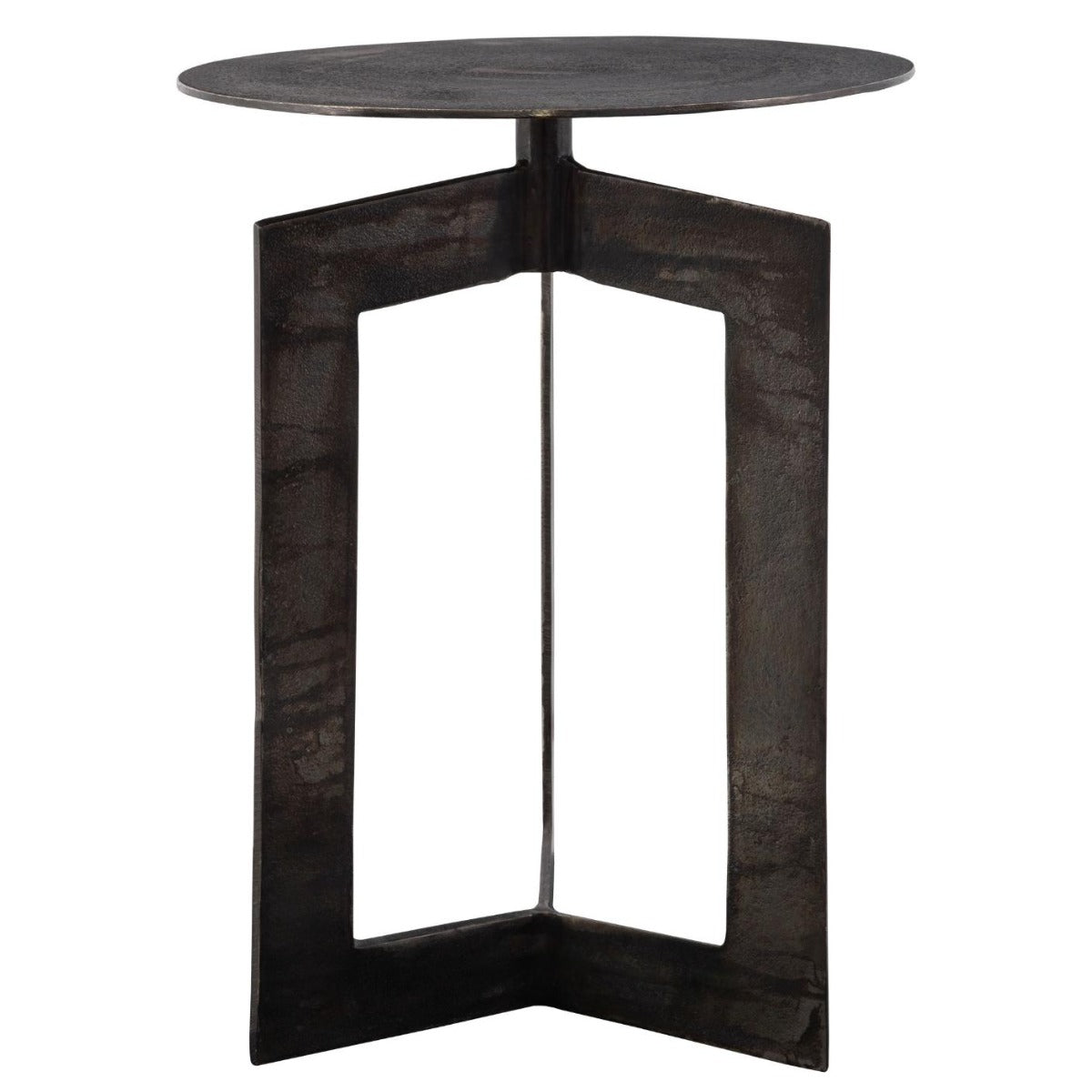 Deltoid Gunmetal Accent Table by Uttermost