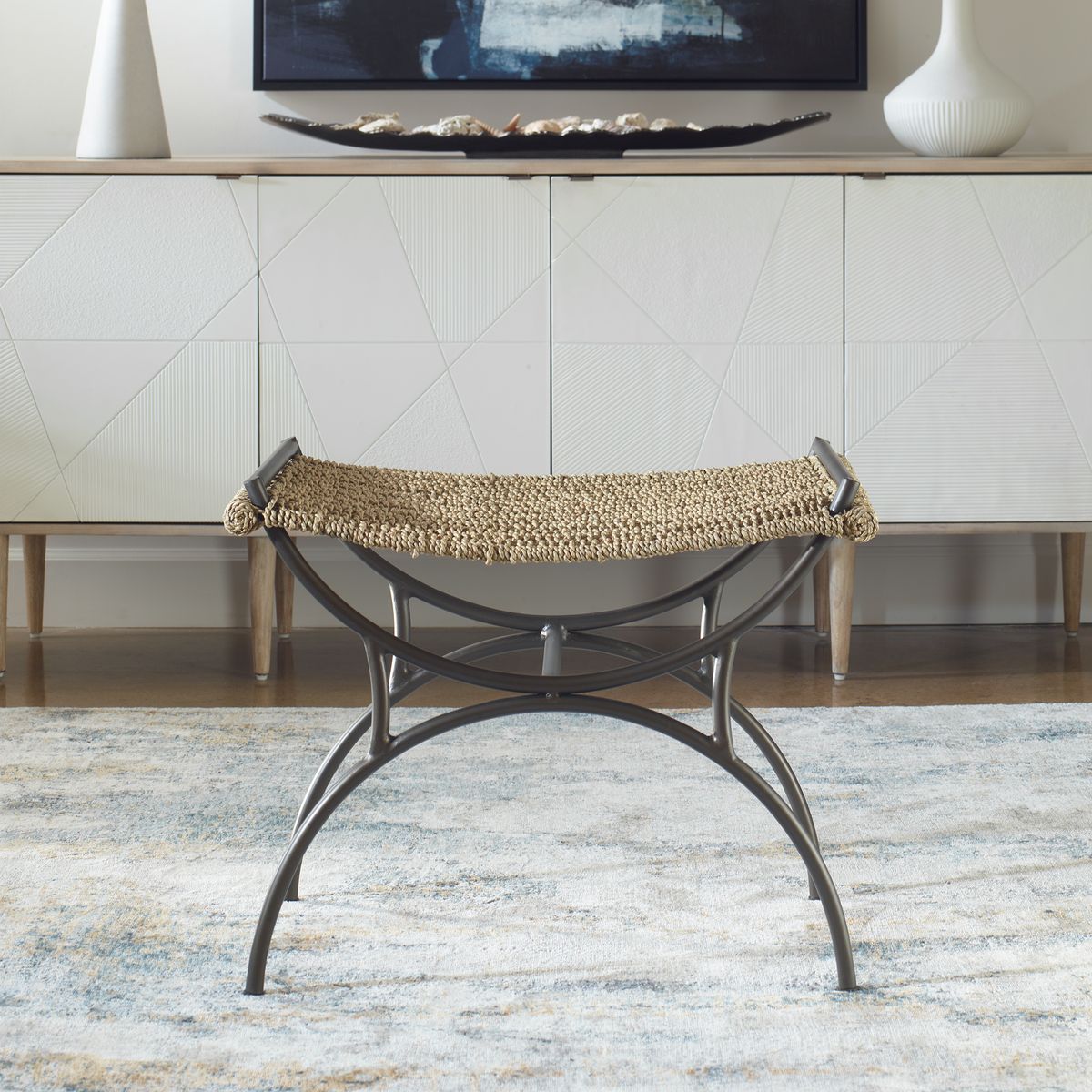 Playa Seagrass Small Bench by Uttermost