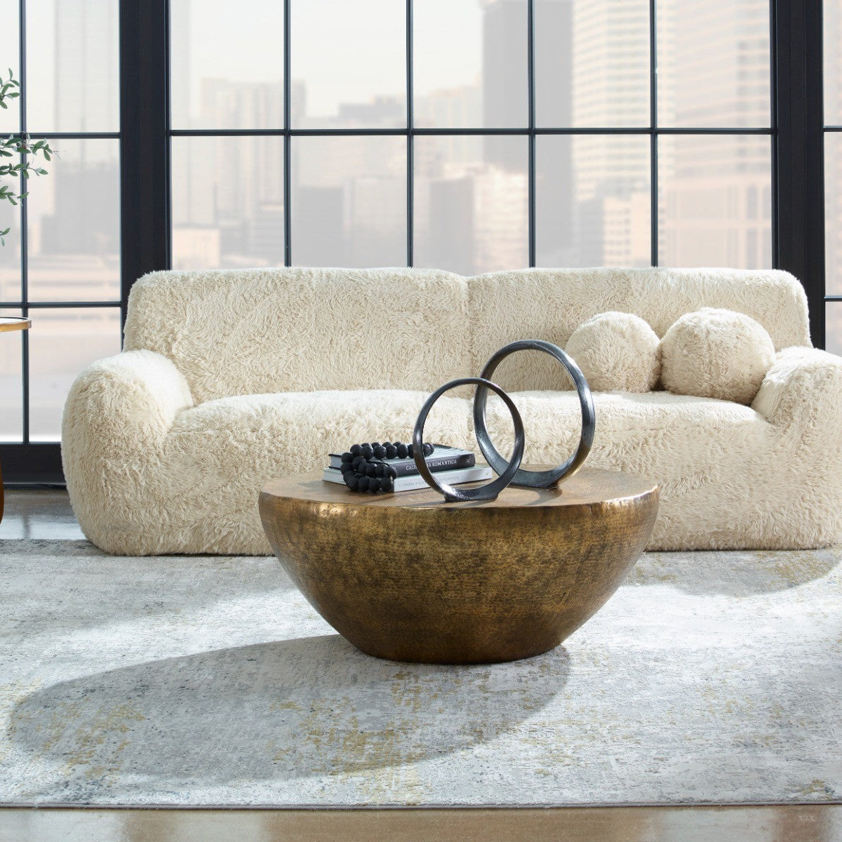 Orbits Black Ring Indoor-Outdoor Sculptures - Set of 2 by Uttermost