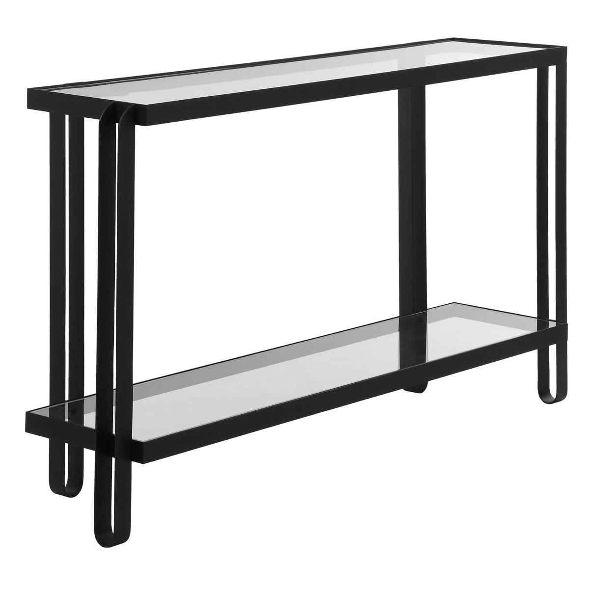 Shadow Black Iron Console Table by Uttermost